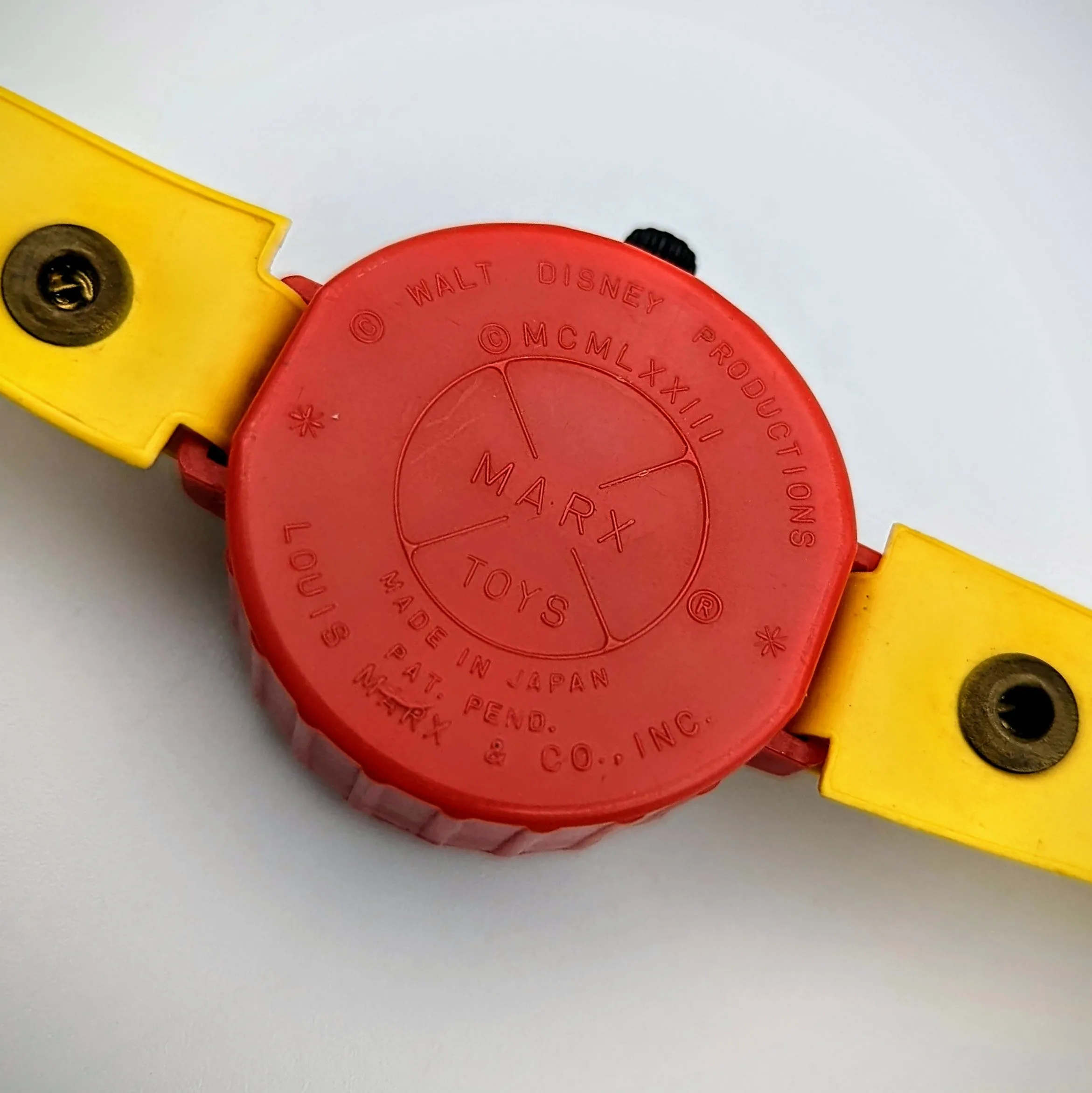 1970's Mickey Mouse Toy Wristwatch by Marx Toys Vintage Mechanical Watch