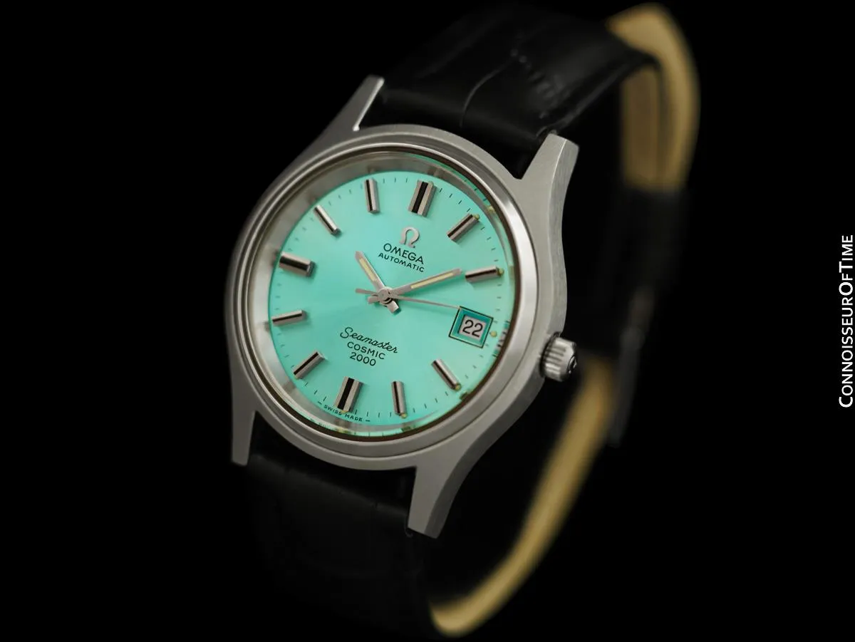 1970's Omega Seamaster Cosmic 2000 Vintage Retro Mens Dive Watch, Date - Stainless Steel