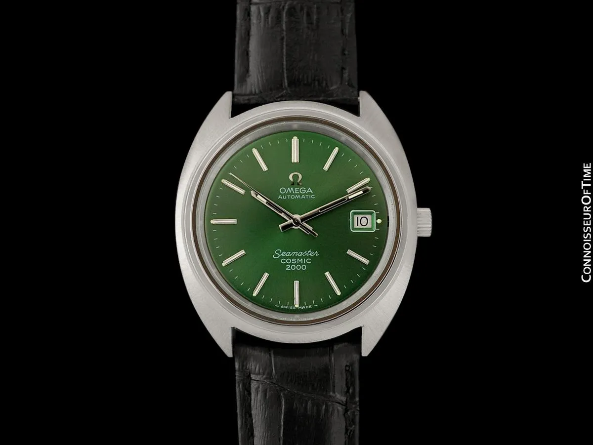1970's Omega Seamaster COSMIC 2000 Vintage Retro Mens Dive Watch, Date - Stainless Steel
