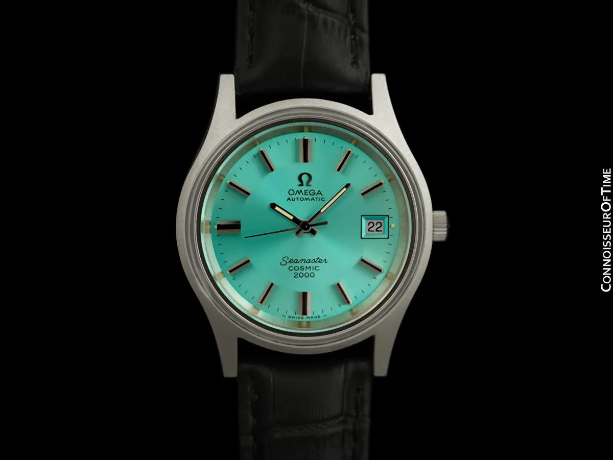 1970's Omega Seamaster Cosmic 2000 Vintage Retro Mens Dive Watch, Date - Stainless Steel