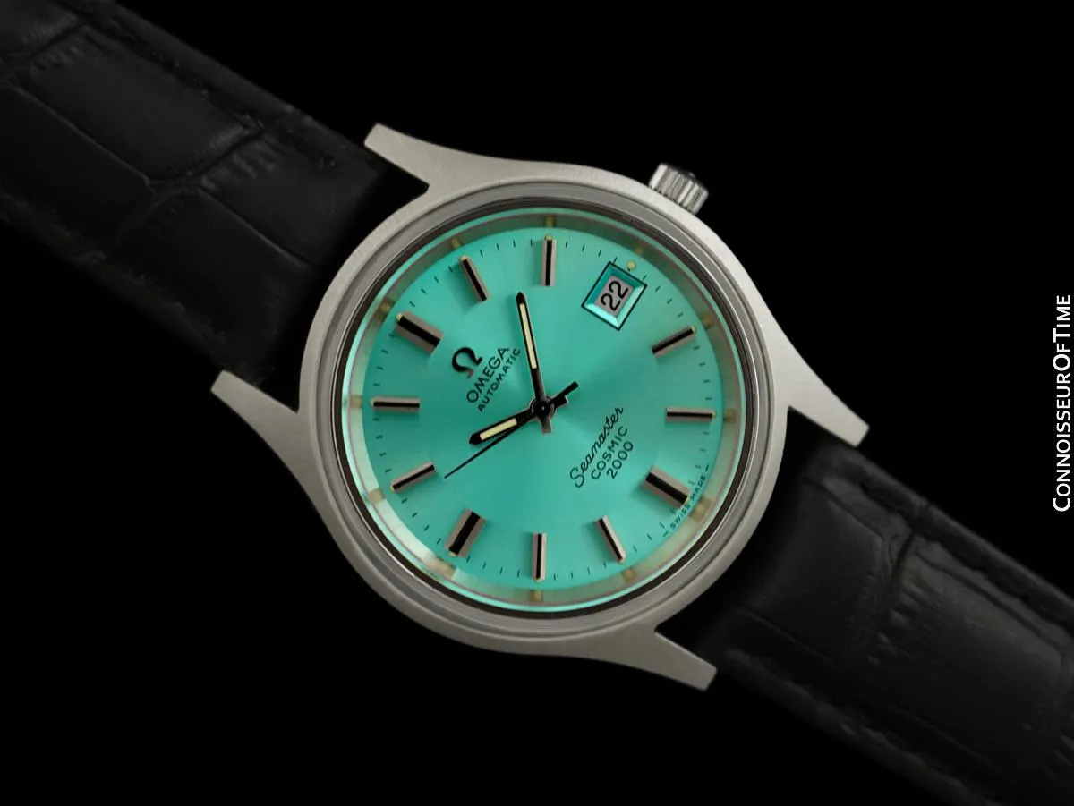1970's Omega Seamaster Cosmic 2000 Vintage Retro Mens Dive Watch, Date - Stainless Steel