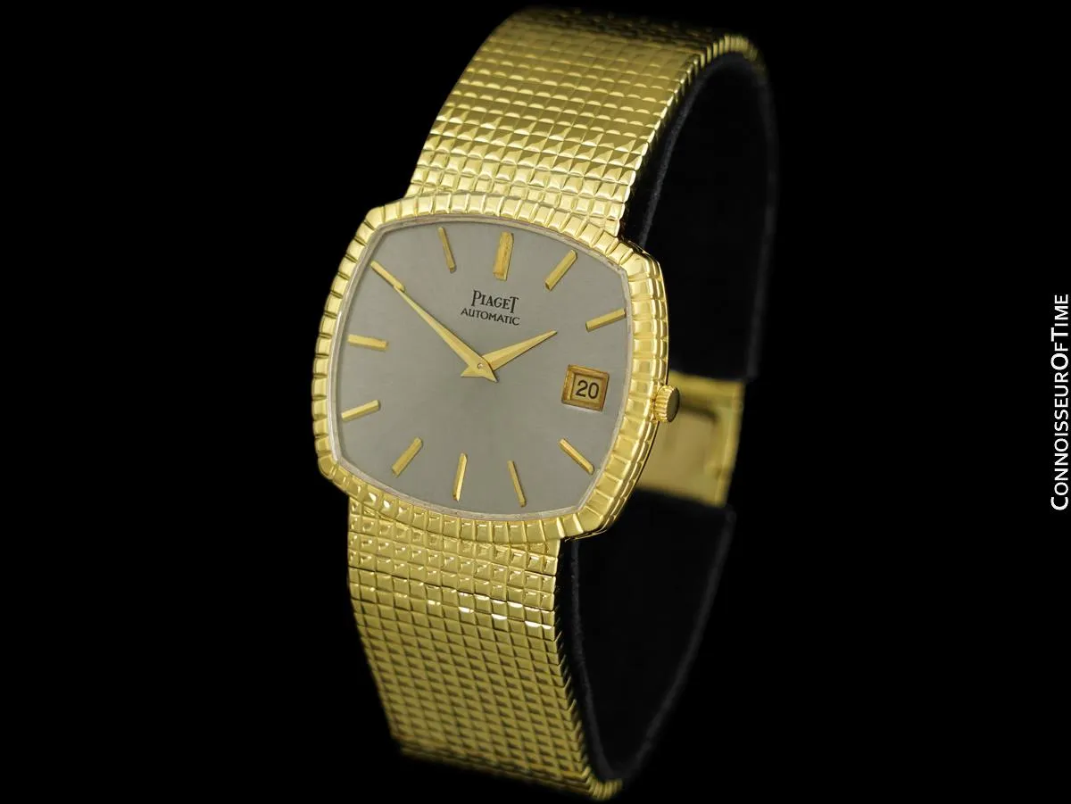 1970's Piaget Vintage Mens Ultra Thin Automatic Watch with Award Winning 12P Movement - 18K Gold