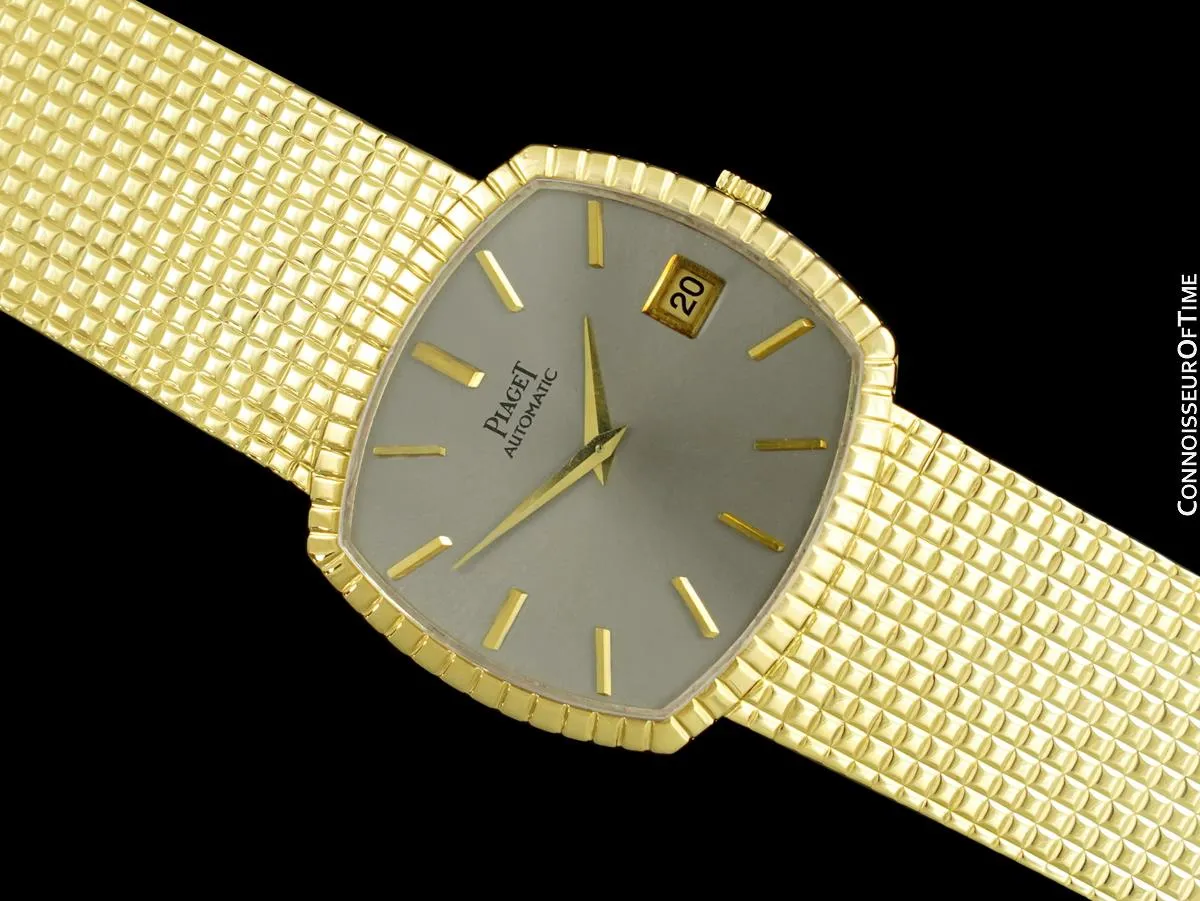1970's Piaget Vintage Mens Ultra Thin Automatic Watch with Award Winning 12P Movement - 18K Gold
