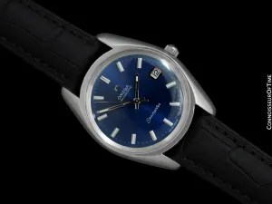 1971 Omega Seamaster Mens Vintage Watch with Automatic Cal. 565 Movement and Royal Blue Dial - Stainless Steel