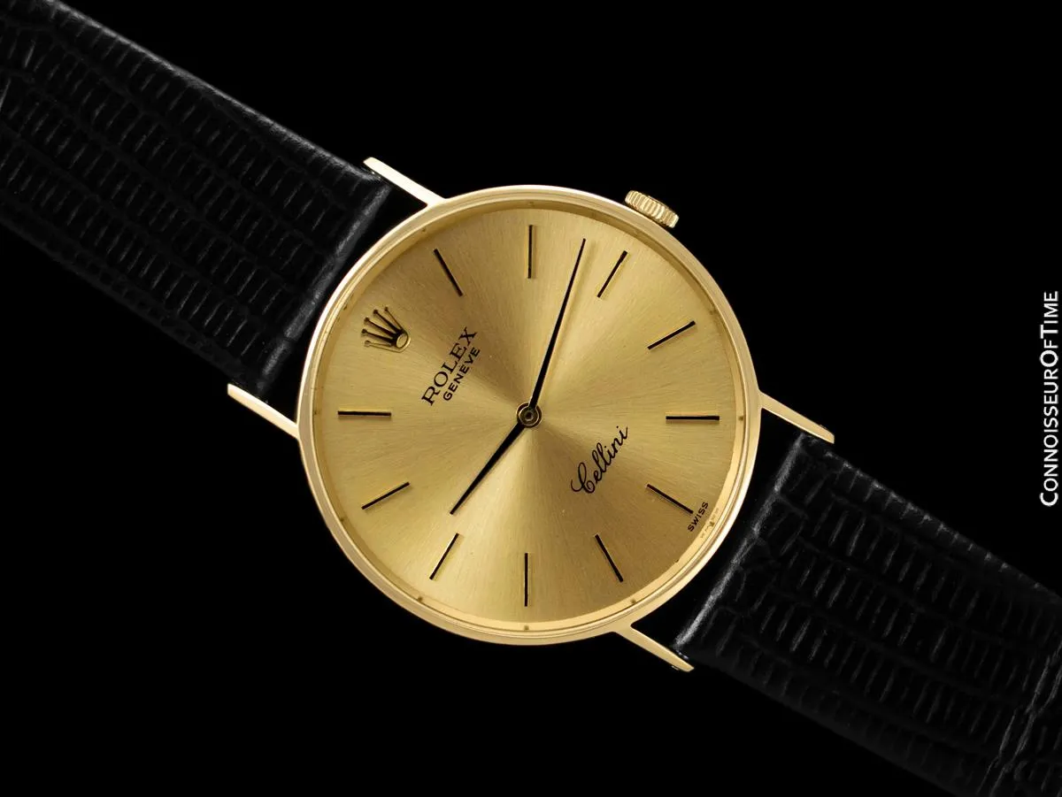 1972 Rolex Cellini Vintage Mens Handwound Ref. 3833 Watch - 18K Gold