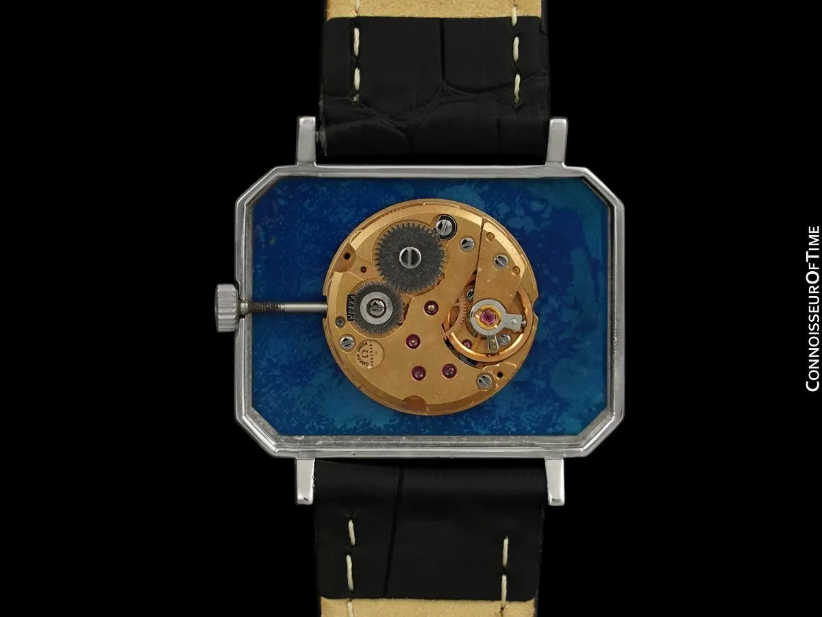1973 Omega De Ville Mens Midsize "Emerald" Modern Watch By Andrew Grima - Stainless Steel