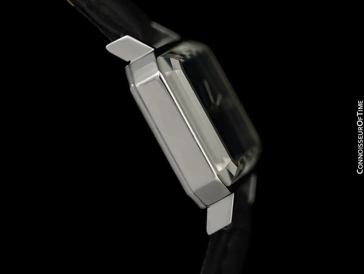 1973 Omega De Ville Mens Midsize "Emerald" Modern Watch By Andrew Grima - Stainless Steel