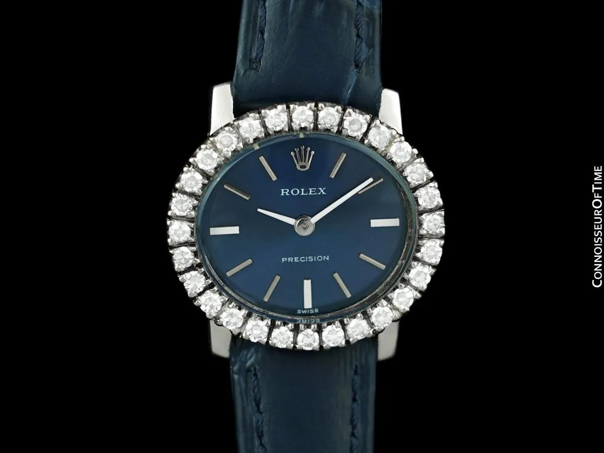 1973 Rolex Ladies Vintage Dress Bracelet Watch - Stainless Steel & Diamonds