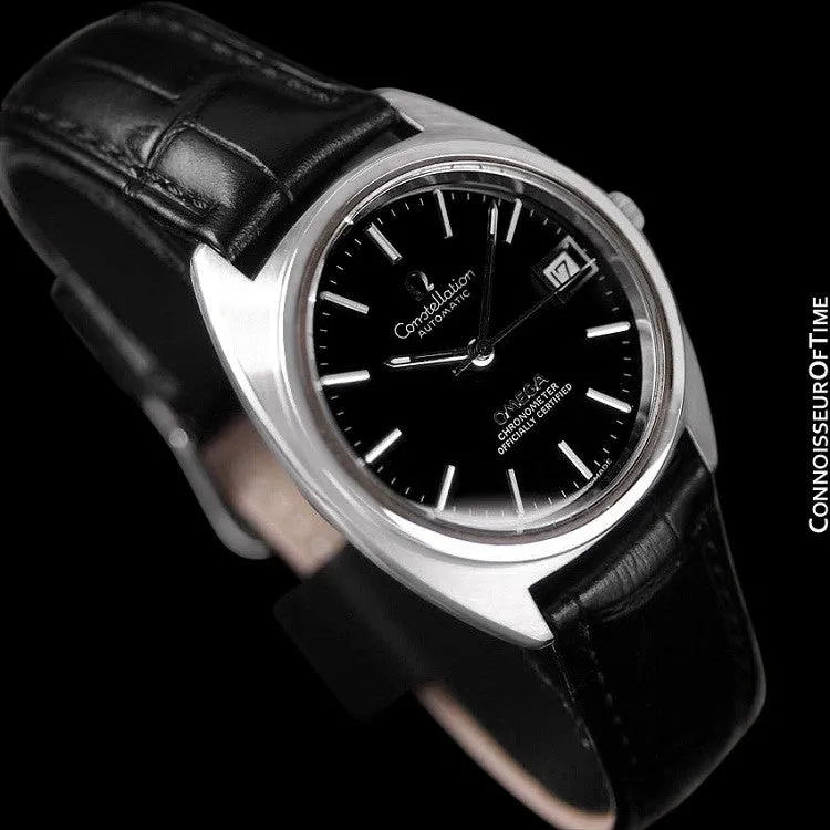 1974 Omega Constellation "C" Chronometer Vintage Mens Calendar Date Watch - Stainless Steel