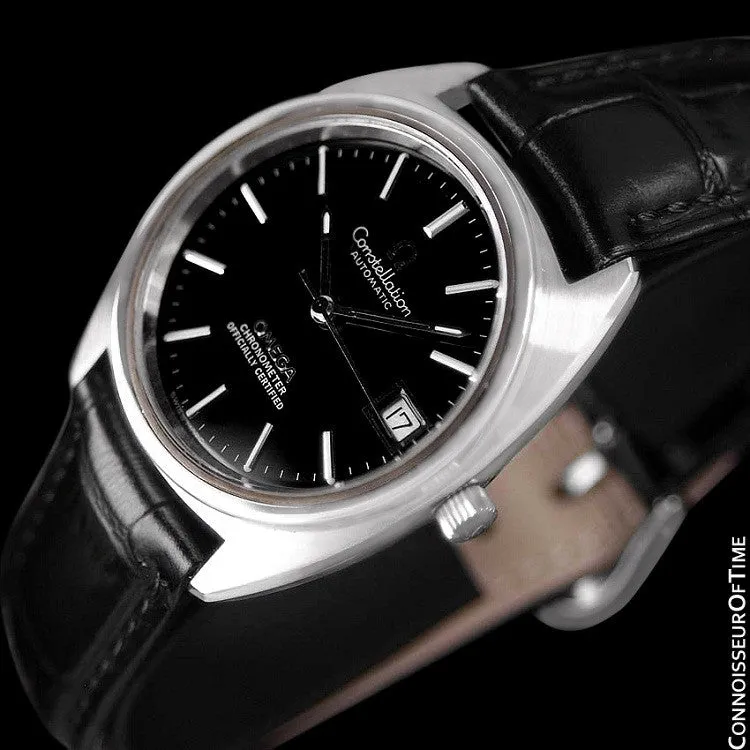 1974 Omega Constellation "C" Chronometer Vintage Mens Calendar Date Watch - Stainless Steel