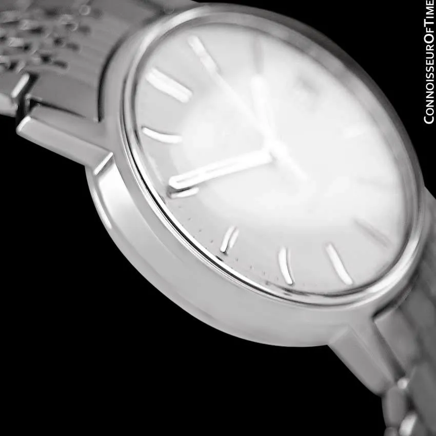 1974 Omega Geneve Vintage Mens Automatic Watch with Quick-Setting Date - Stainless Steel