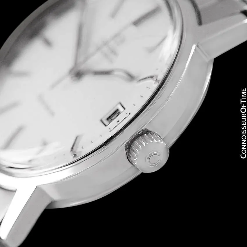 1974 Omega Geneve Vintage Mens Automatic Watch with Quick-Setting Date - Stainless Steel