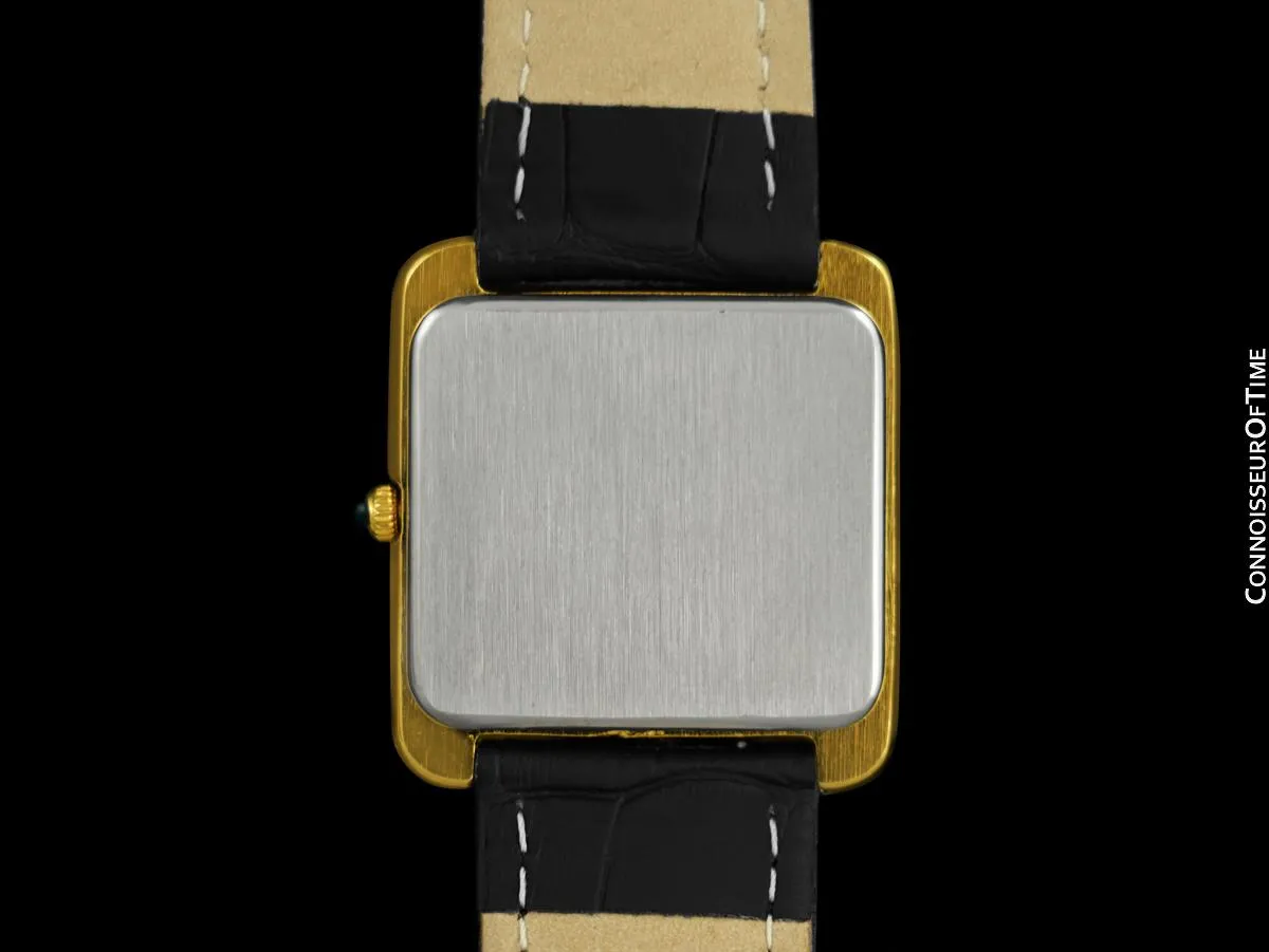 1974 Omega Vintage De Ville Mens Full Size Automatic "TV Shaped" Watch - 18K Gold Plated & Stainless Steel