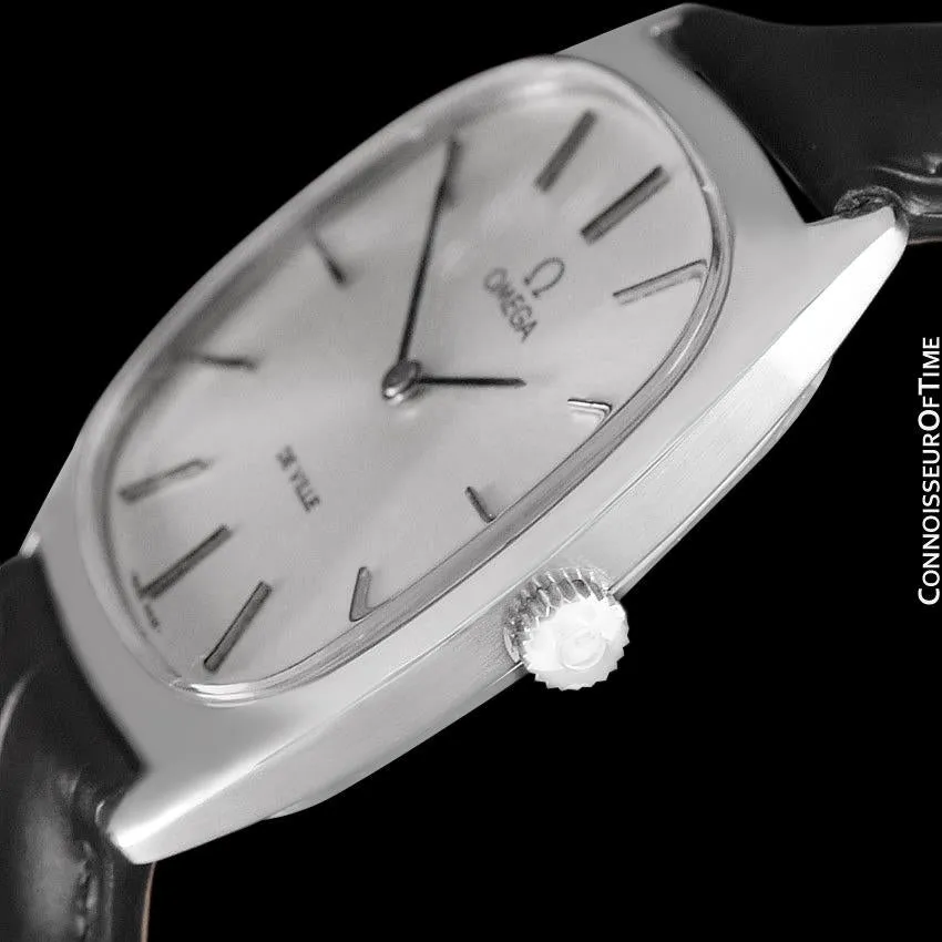 1977 Omega De Ville Vintage Mens Handwound Ultra Thin Dress Watch - Stainless Steel