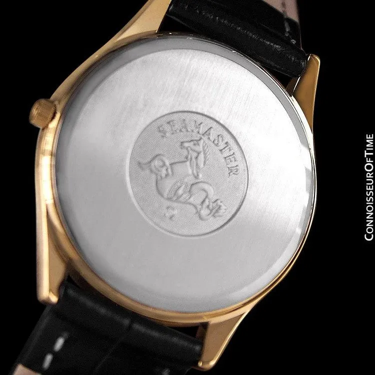 1982 Omega Seamaster Cherbourg Classic Vintage Mens Accuset Watch - 18K Gold Plated & Stainless Steel