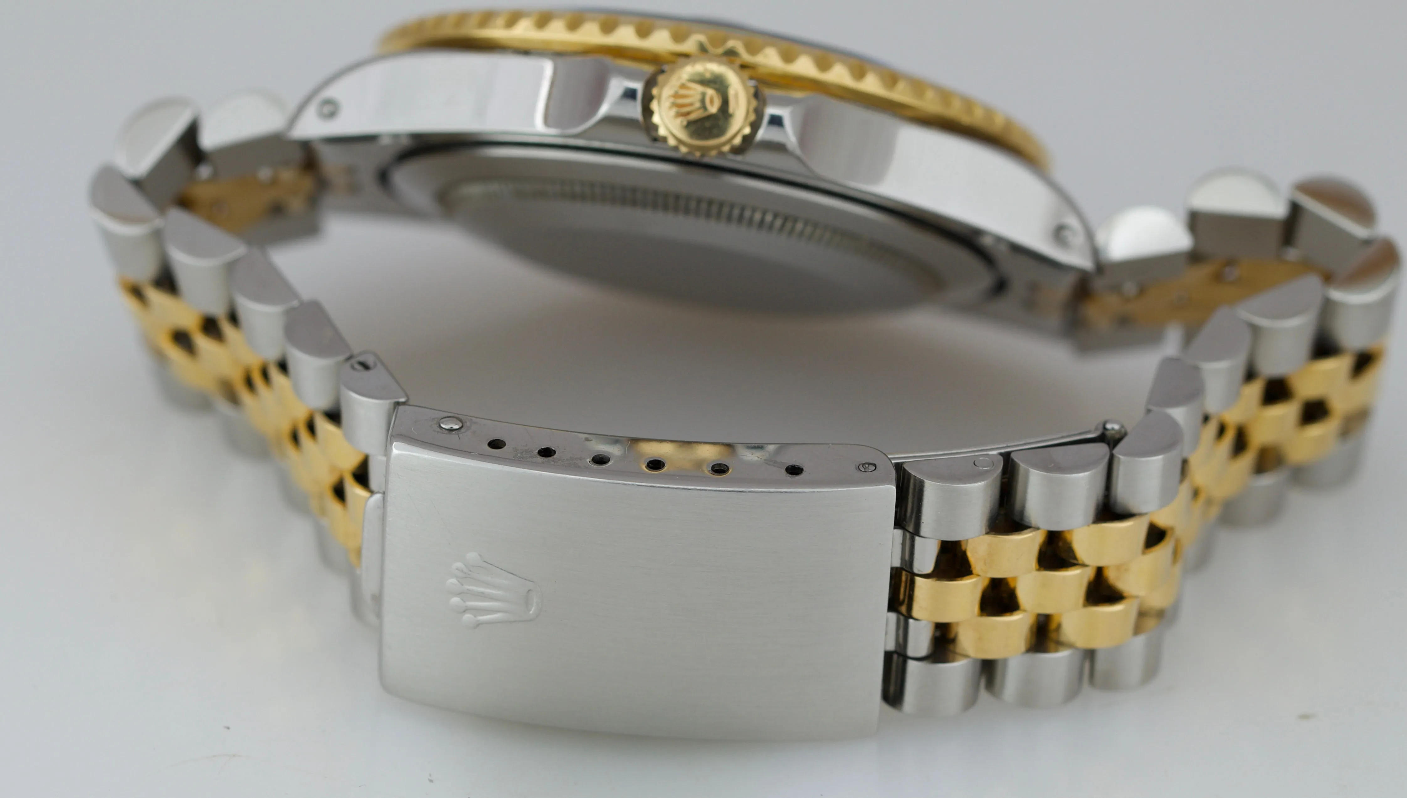 1989 Rolex GMT-Master II 16713 L Two-Tone Gold Steel Black Jubilee 40mm Watch