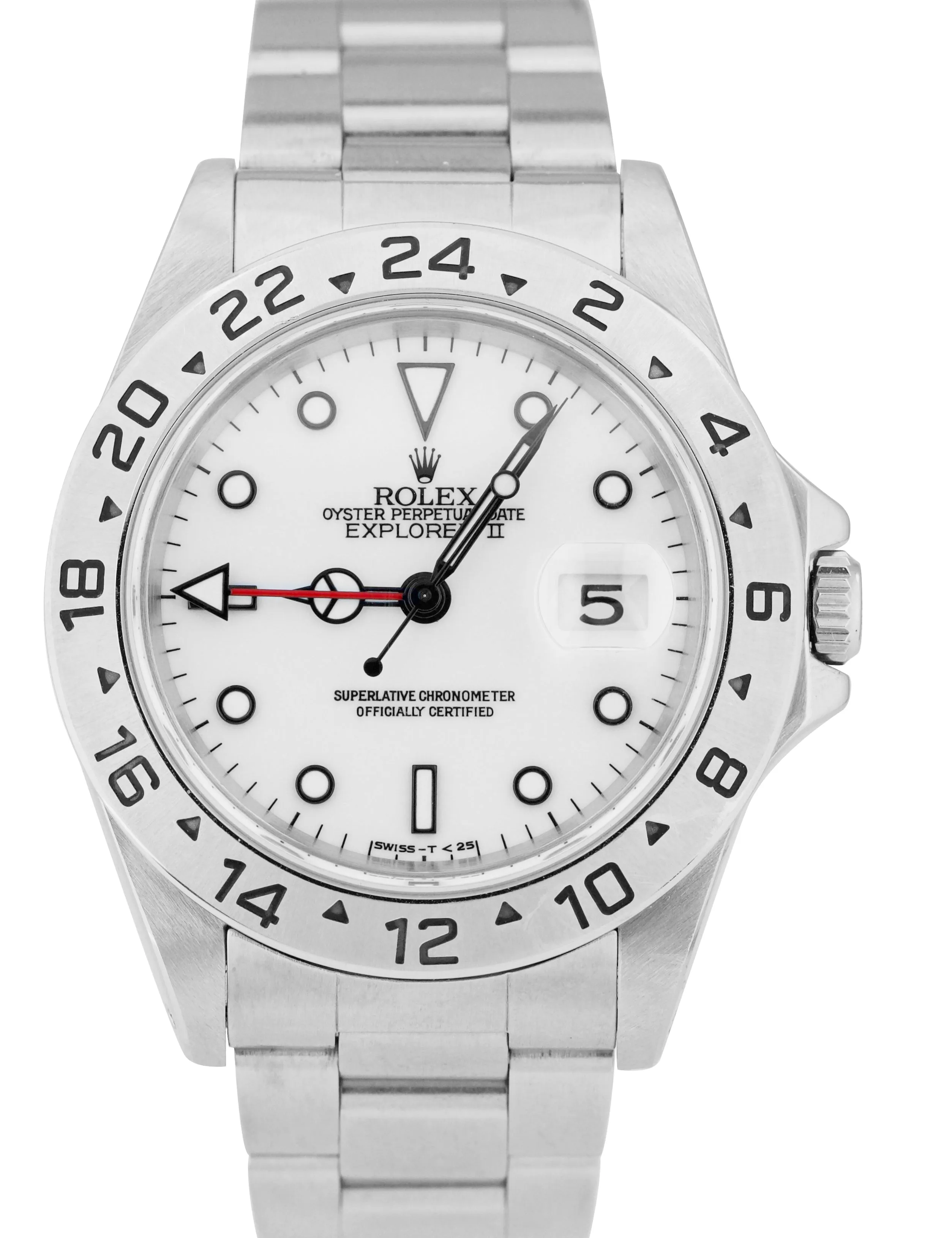1995 Rolex Explorer II Polar White Stainless 40mm GMT 16570 Date Watch COMPLETE