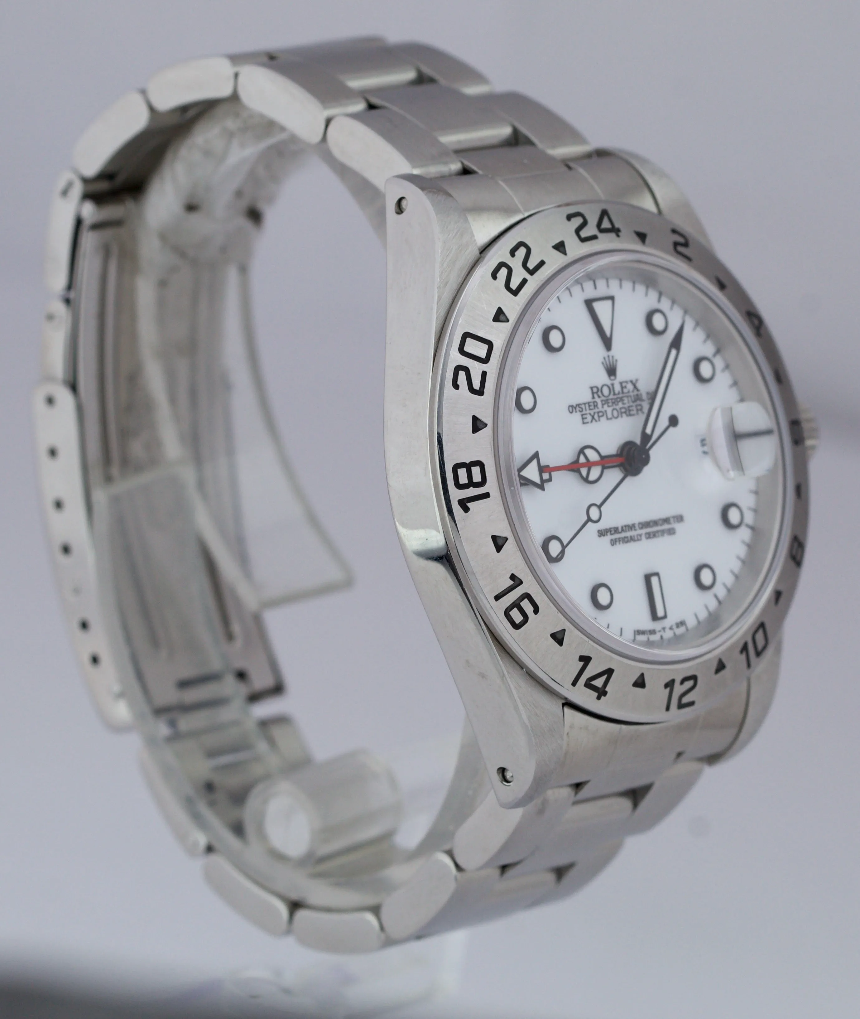 1995 Rolex Explorer II Polar White Stainless 40mm GMT 16570 Date Watch COMPLETE
