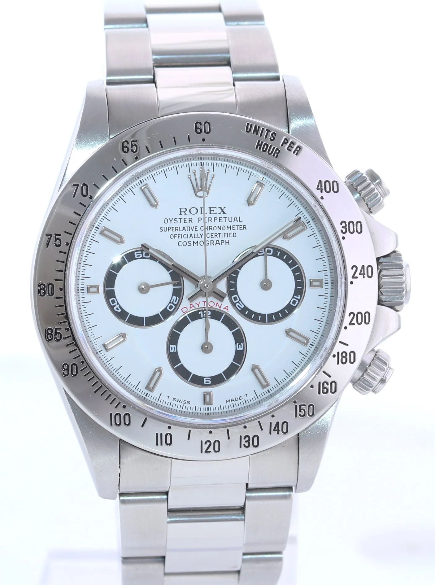 1998 Rolex 16520 Zenith Daytona Tritium White Dial 40mm Chronograph Watch Box