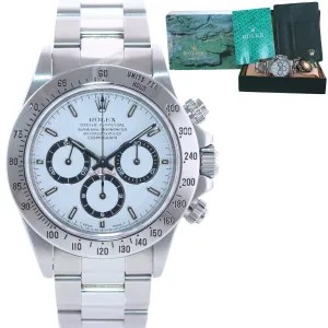 1998 Rolex 16520 Zenith Daytona Tritium White Dial 40mm Chronograph Watch Box