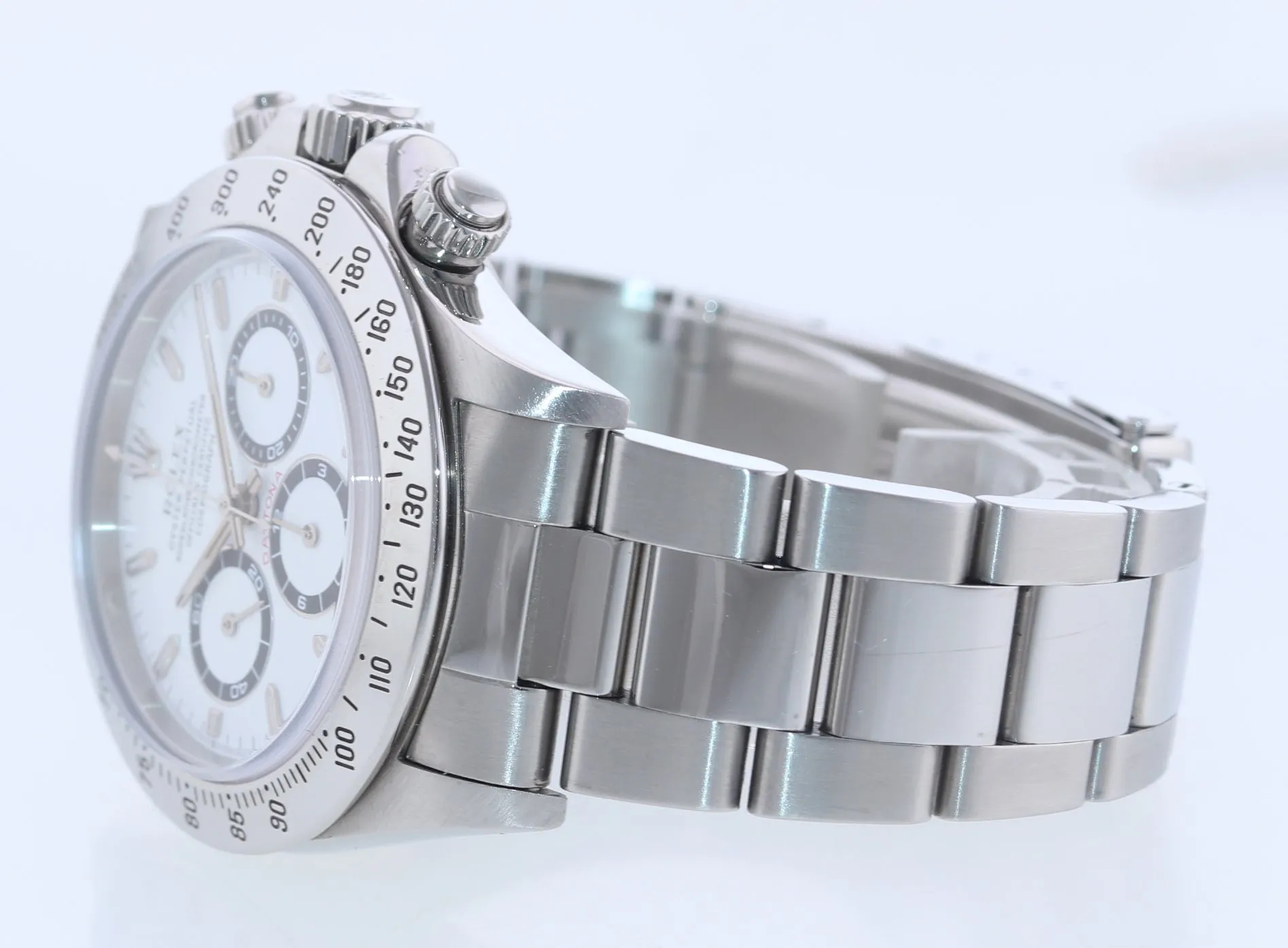 1998 Rolex 16520 Zenith Daytona Tritium White Dial 40mm Chronograph Watch Box