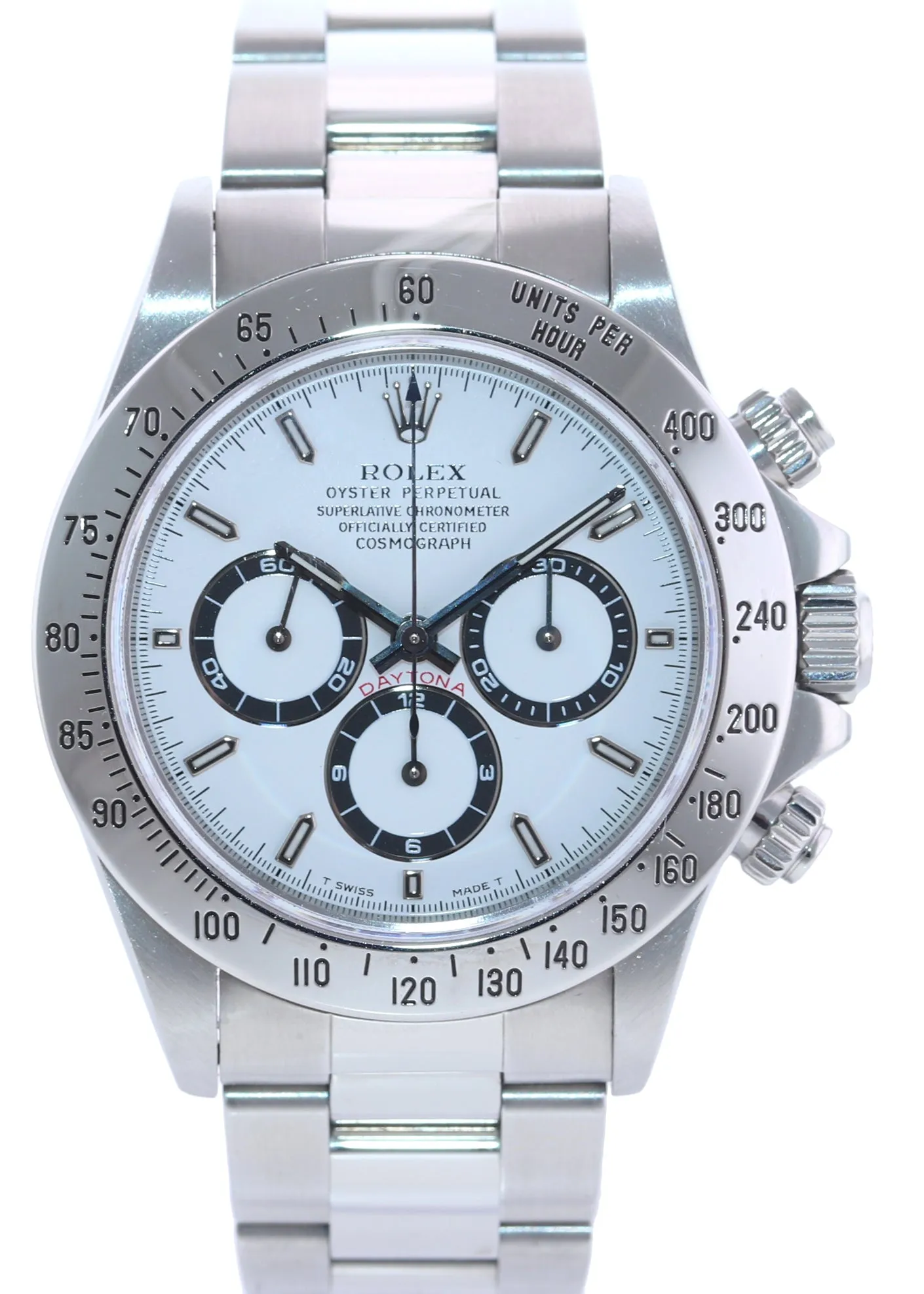 1998 Rolex 16520 Zenith Daytona Tritium White Dial 40mm Chronograph Watch Box