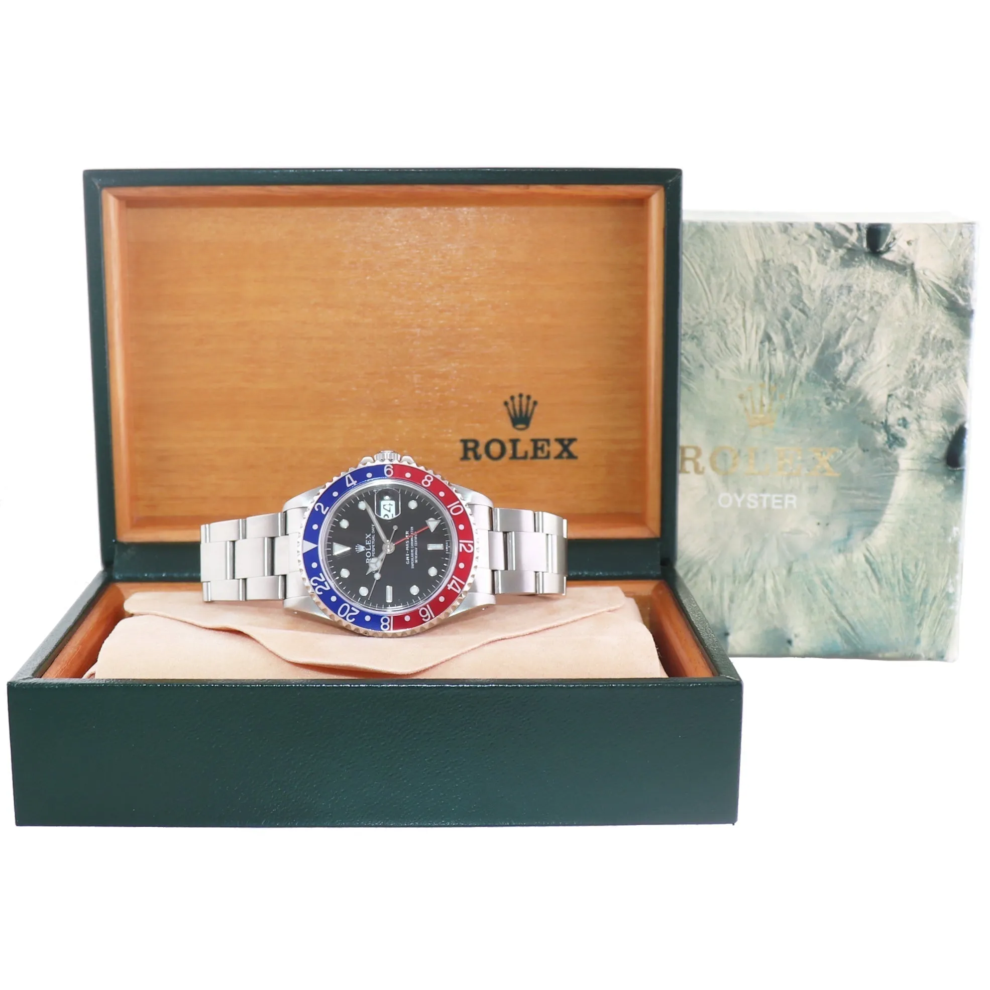 1999 MINT Rolex GMT-Master Pepsi 40mm Blue Red Steel 16700 Watch Box