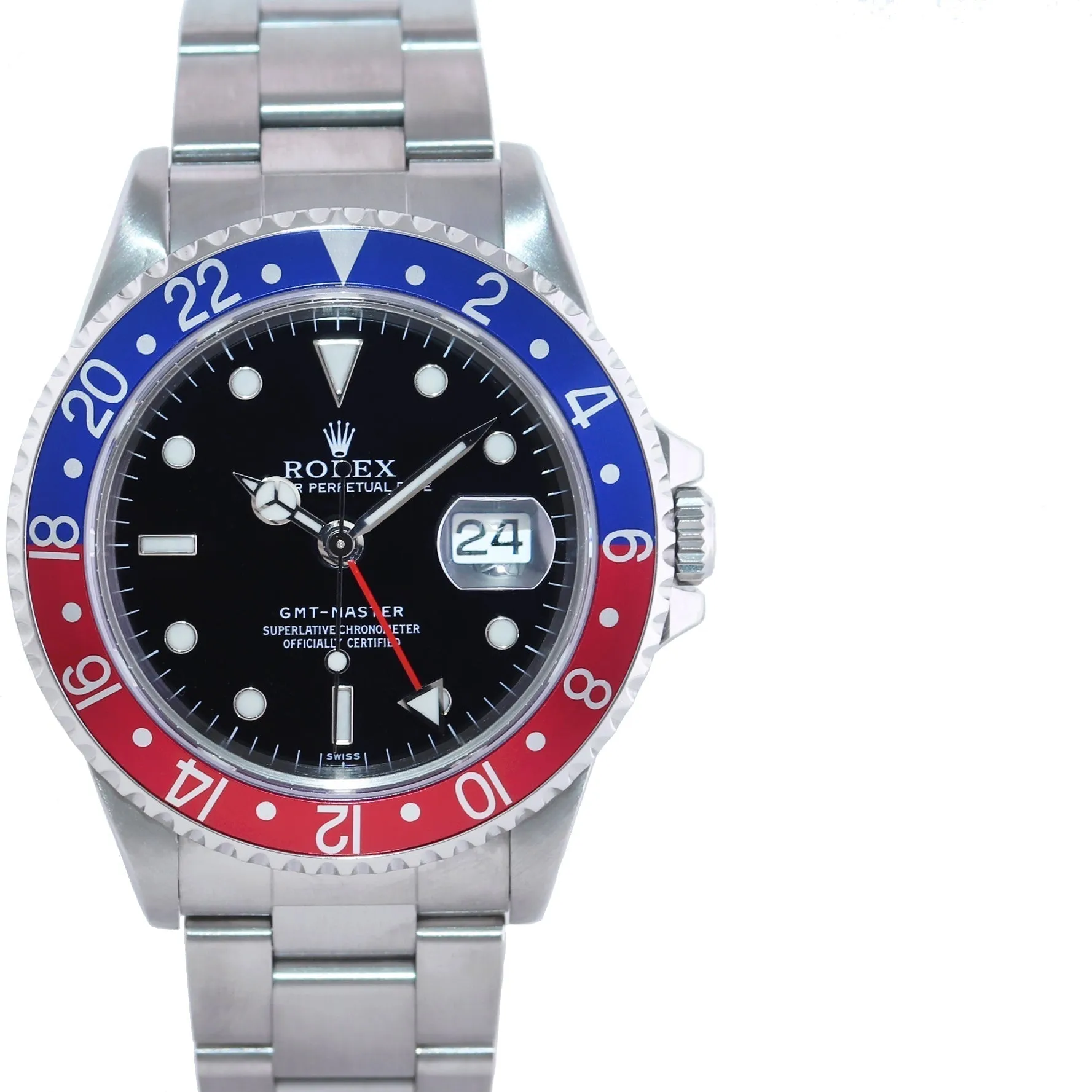 1999 MINT Rolex GMT-Master Pepsi 40mm Blue Red Steel 16700 Watch Box