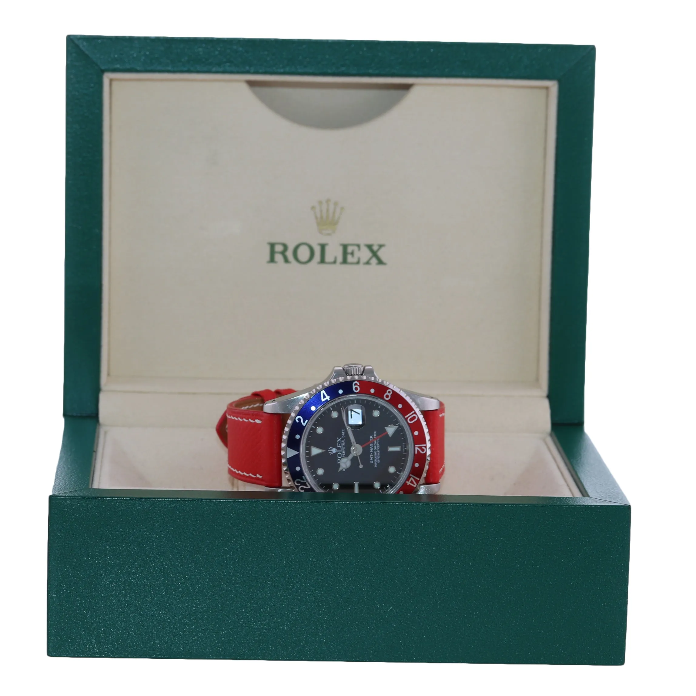 1999 Rolex GMT-Master Tritium Pepsi Blue Red Steel 16700 40mm Watch Box