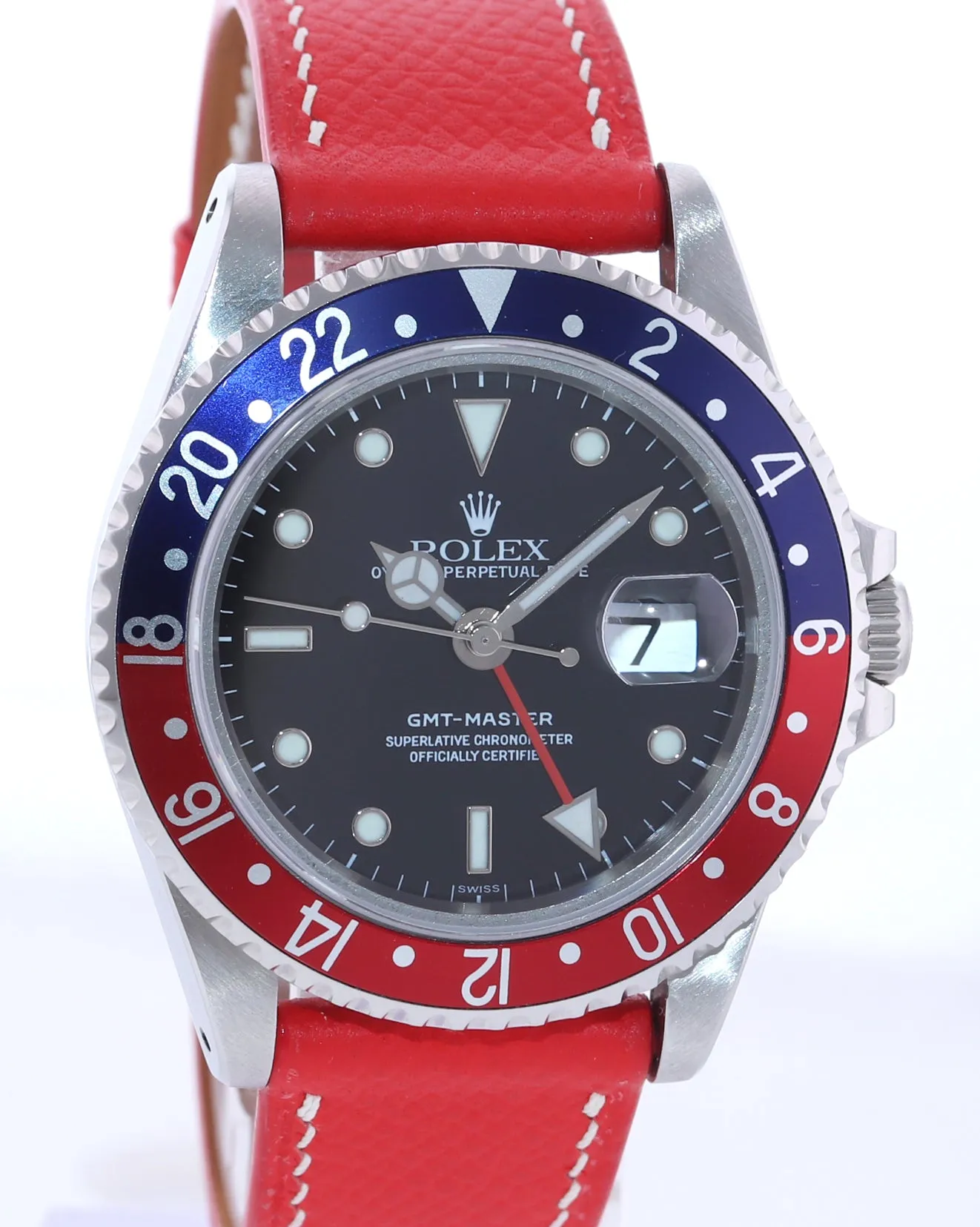 1999 Rolex GMT-Master Tritium Pepsi Blue Red Steel 16700 40mm Watch Box