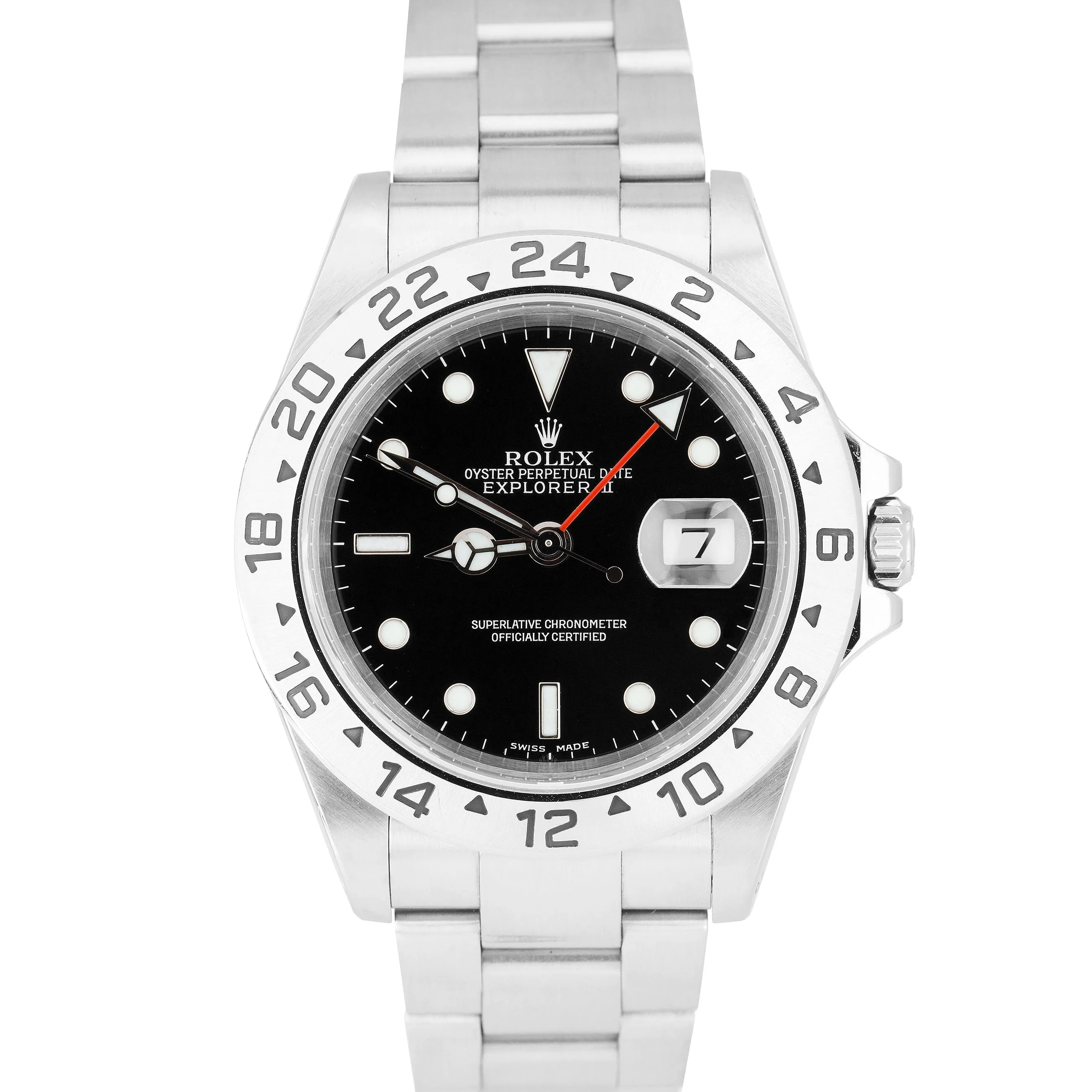 2003 Rolex Explorer II Black SEL 40mm GMT Watch 16570 JAPANESE PAPERS FULL SET
