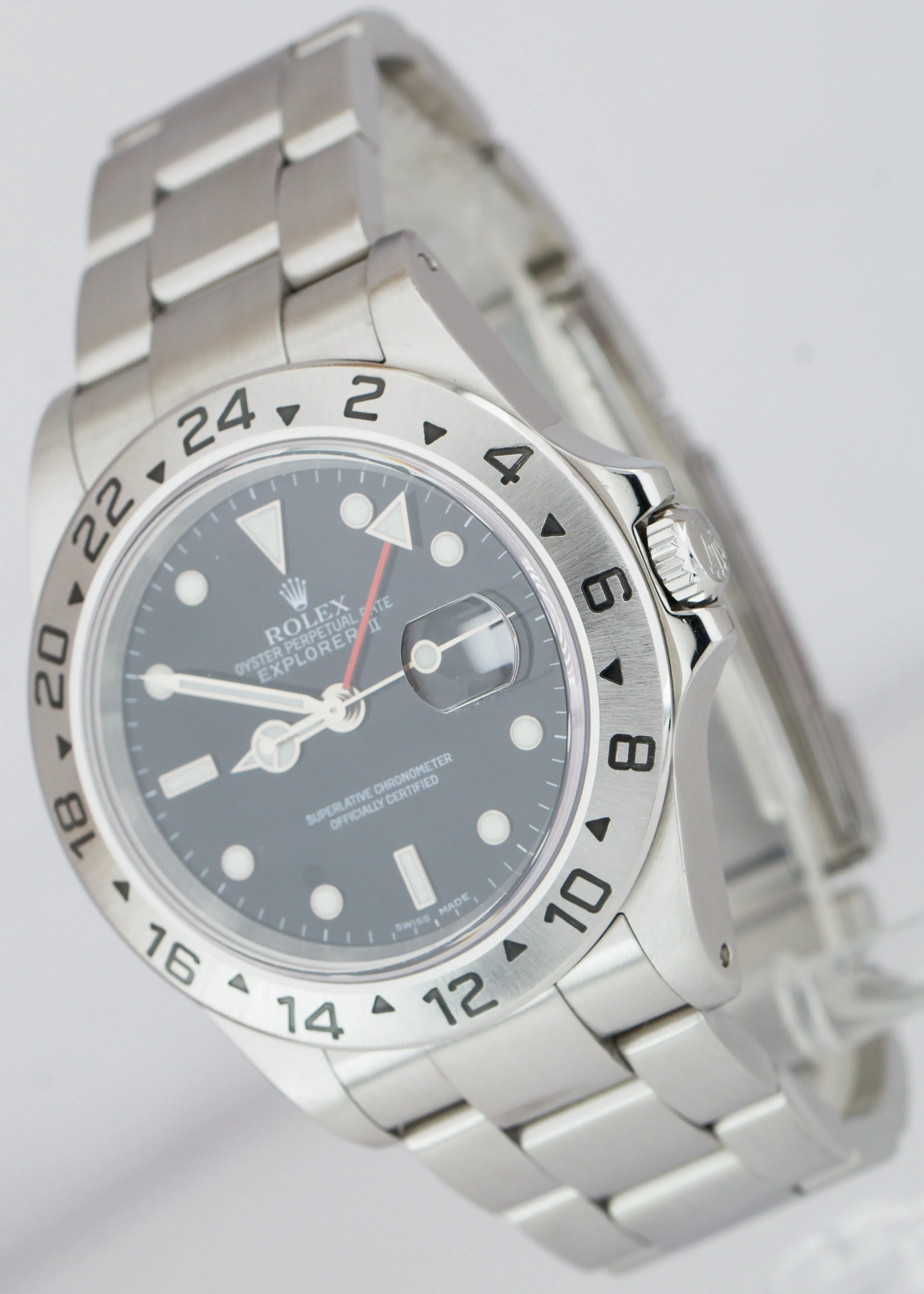 2003 Rolex Explorer II Black SEL 40mm GMT Watch 16570 JAPANESE PAPERS FULL SET