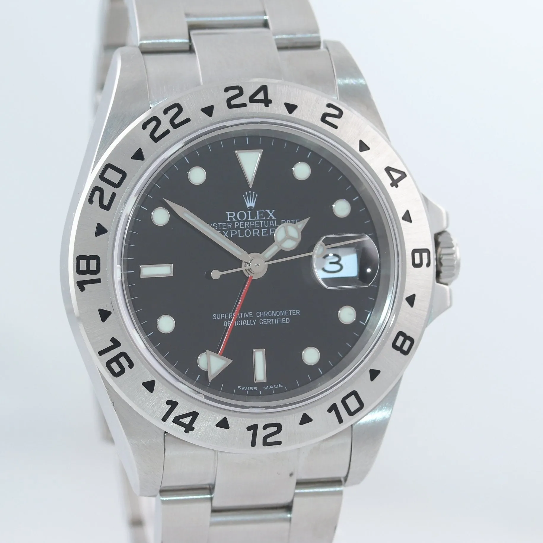 2004 Rolex Explorer II 16570 Stainless Steel Black Date GMT 40mm Watch Box