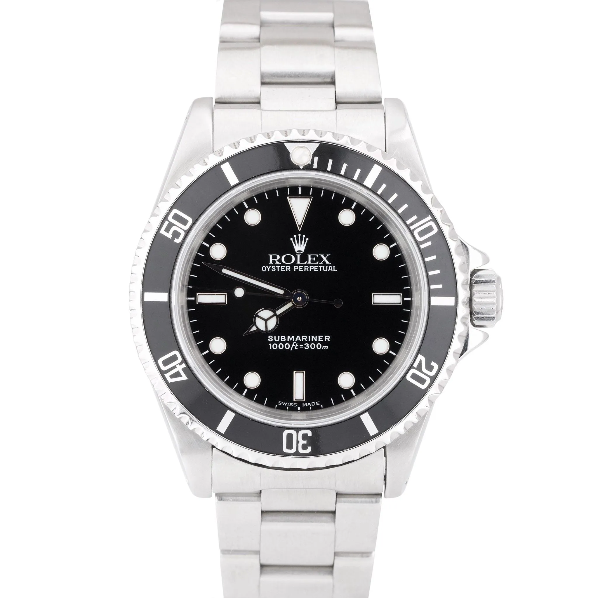 2004 Rolex Submariner No-Date Stainless Steel Black 40mm Watch 14060M BOX PAPERS