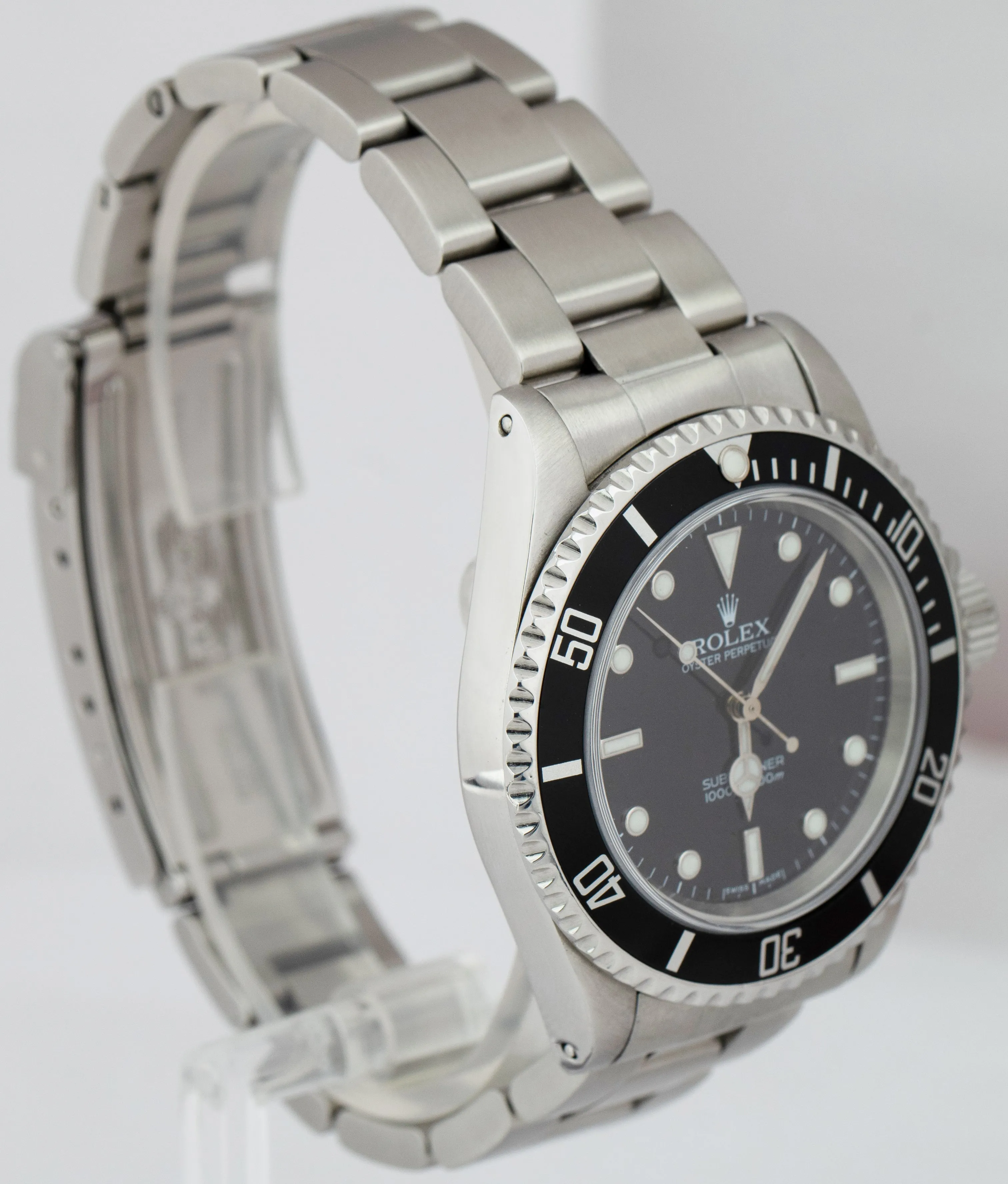 2004 Rolex Submariner No-Date Stainless Steel Black 40mm Watch 14060M BOX PAPERS