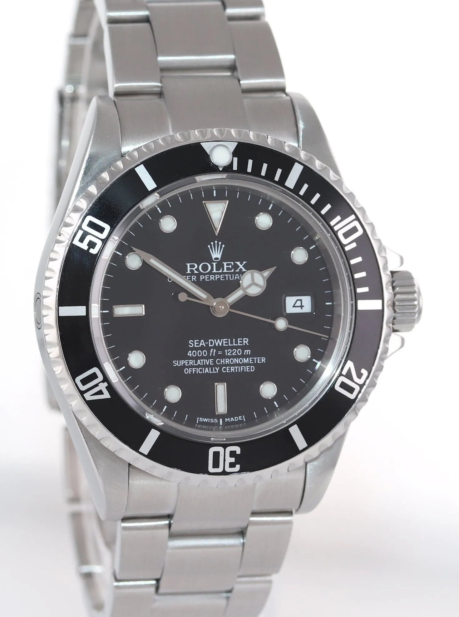 2005 Rolex Sea-Dweller Steel 16600 Black Dial Date 40mm No holes Watch Box