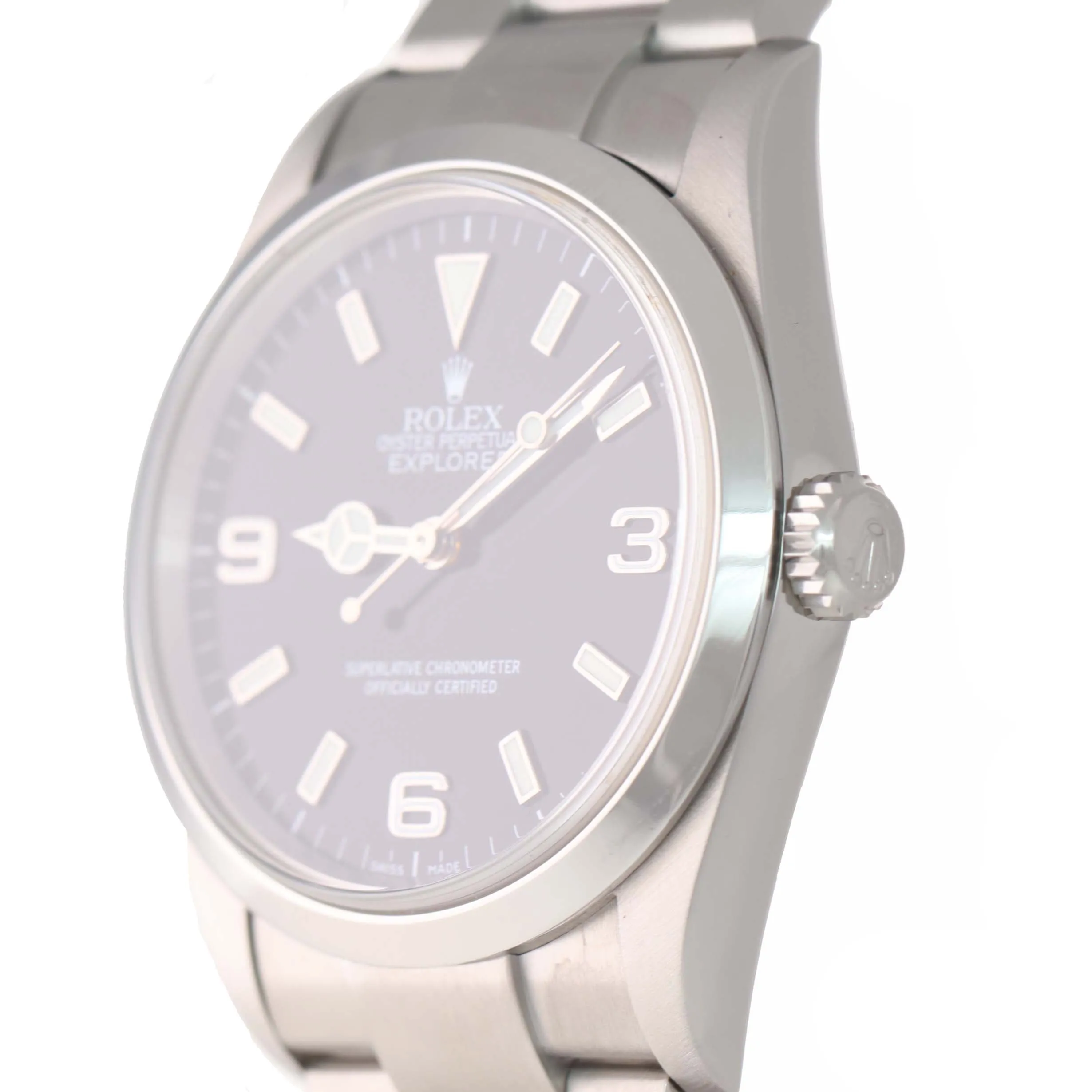 2006 MINT Rolex Explorer I Black 36mm 114270 Steel Black Arabic Dial Lume Watch