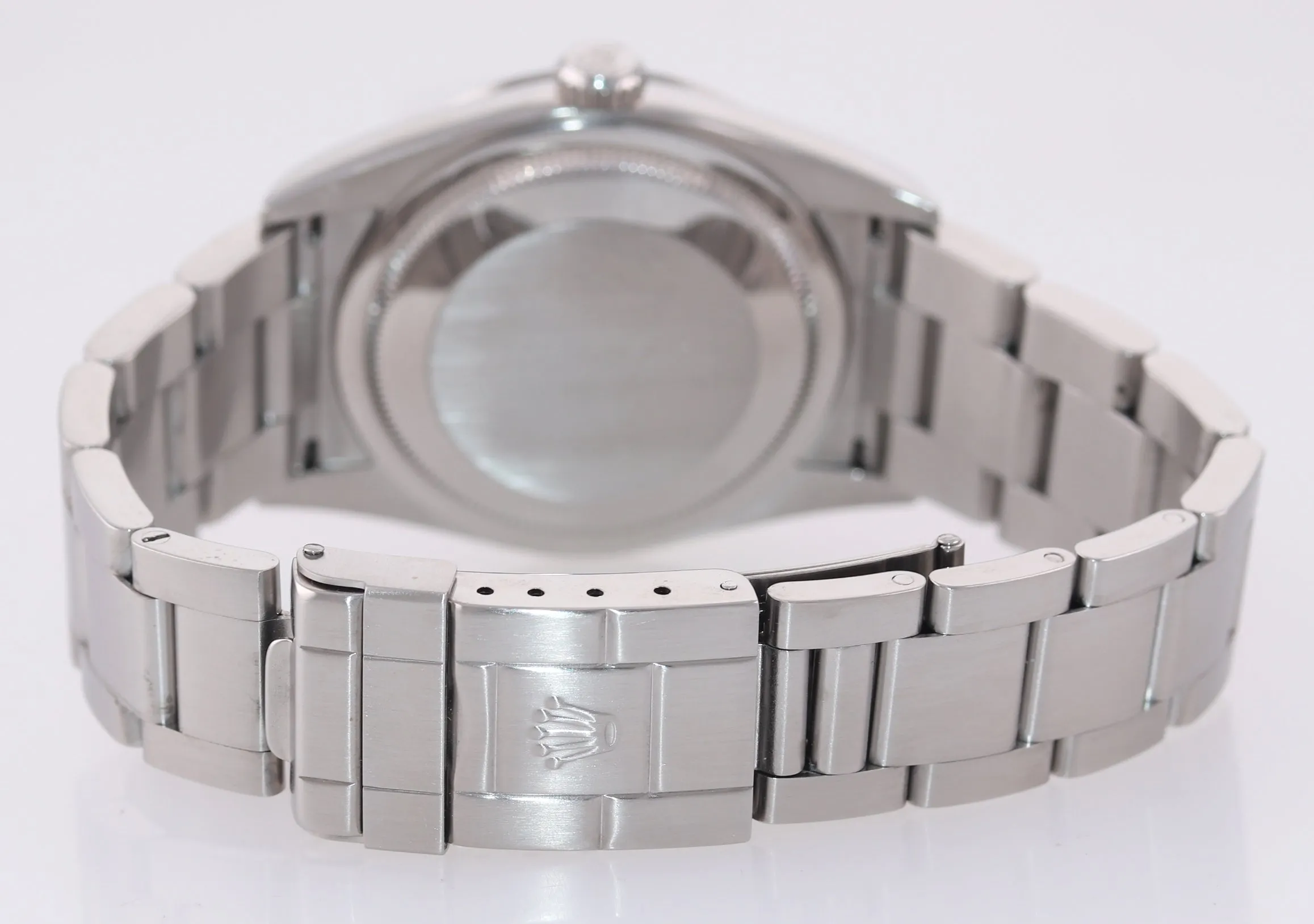 2007 ENGRAVED REHAUT Rolex Explorer I Black 36mm 114270 Steel Black Arabic Watch