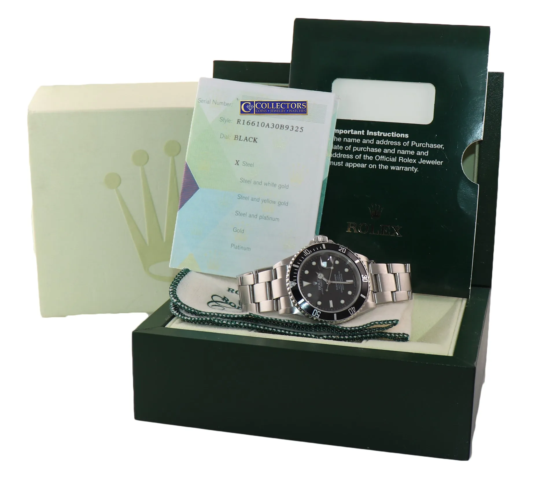 2007 MINT PAPERS MINT Rolex Submariner Date 16610 Steel 40mm Watch Box