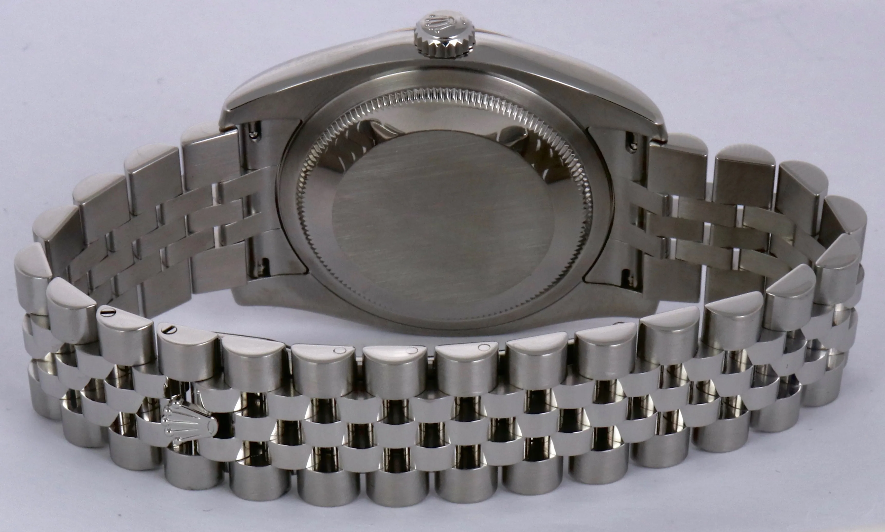 2009 Mint Rolex DateJust 116234 36mm White Roman Numeral Jubilee Date Watch
