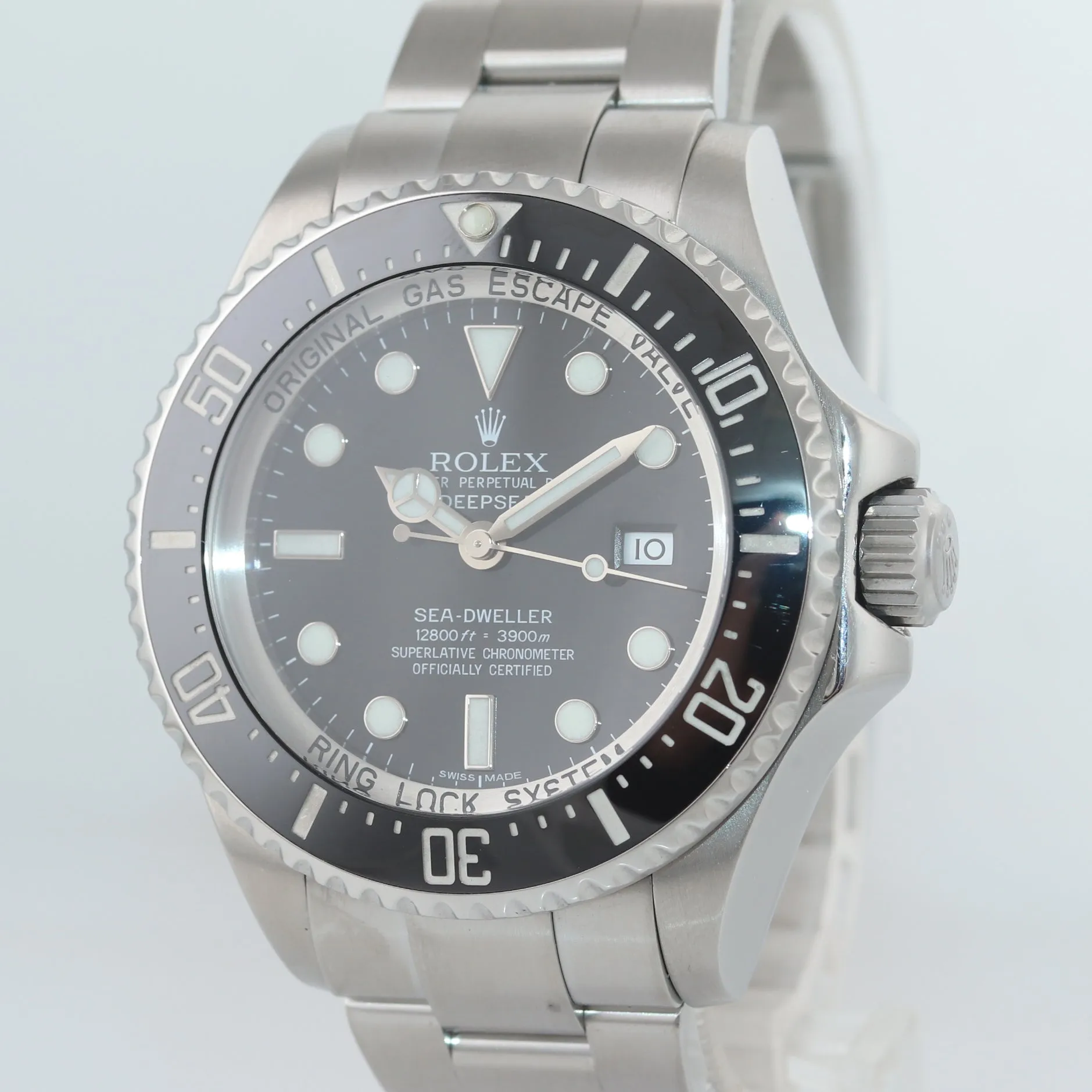 2010 PAPERS Rolex Sea-Dweller DEEPSEA 116660 Steel 44mm Black Ceramic Dive Watch