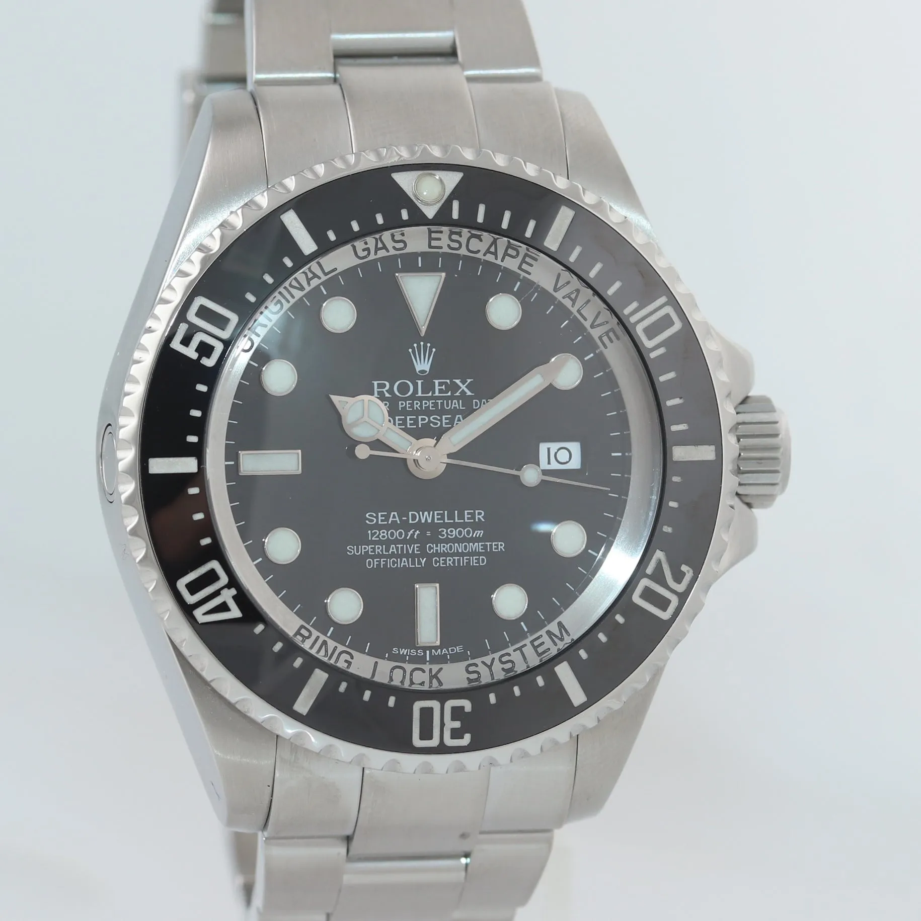 2010 PAPERS Rolex Sea-Dweller DEEPSEA 116660 Steel 44mm Black Ceramic Dive Watch