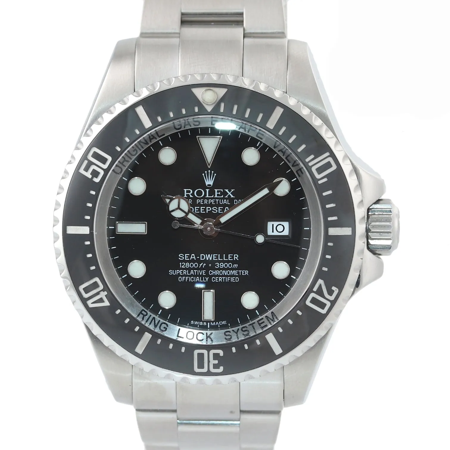 2010 PAPERS Rolex Sea-Dweller DEEPSEA 116660 Steel 44mm Black Ceramic Dive Watch
