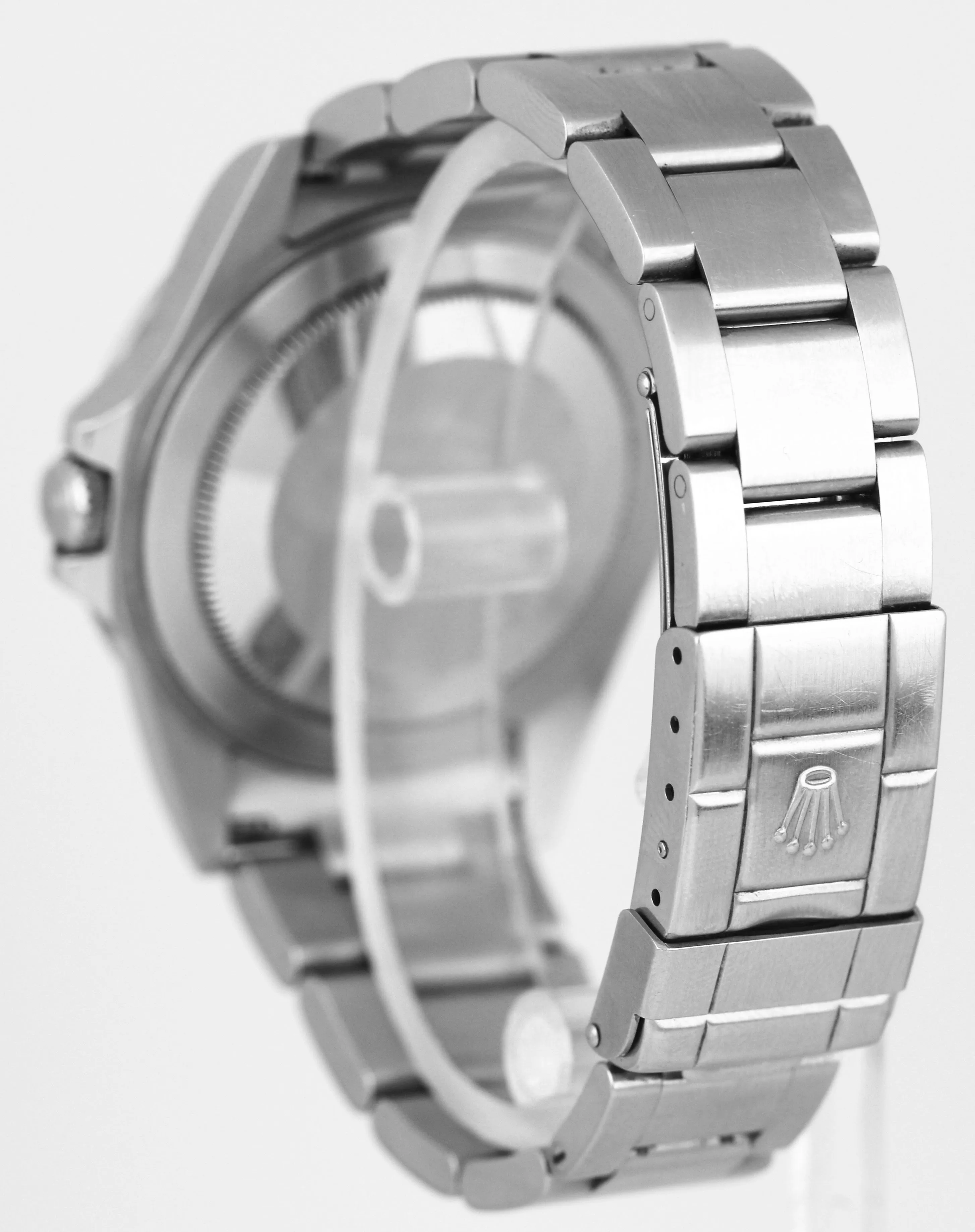 2011 UNPOLISHED Rolex Explorer II No Holes Steel Black Date GMT 40mm Watch 16570