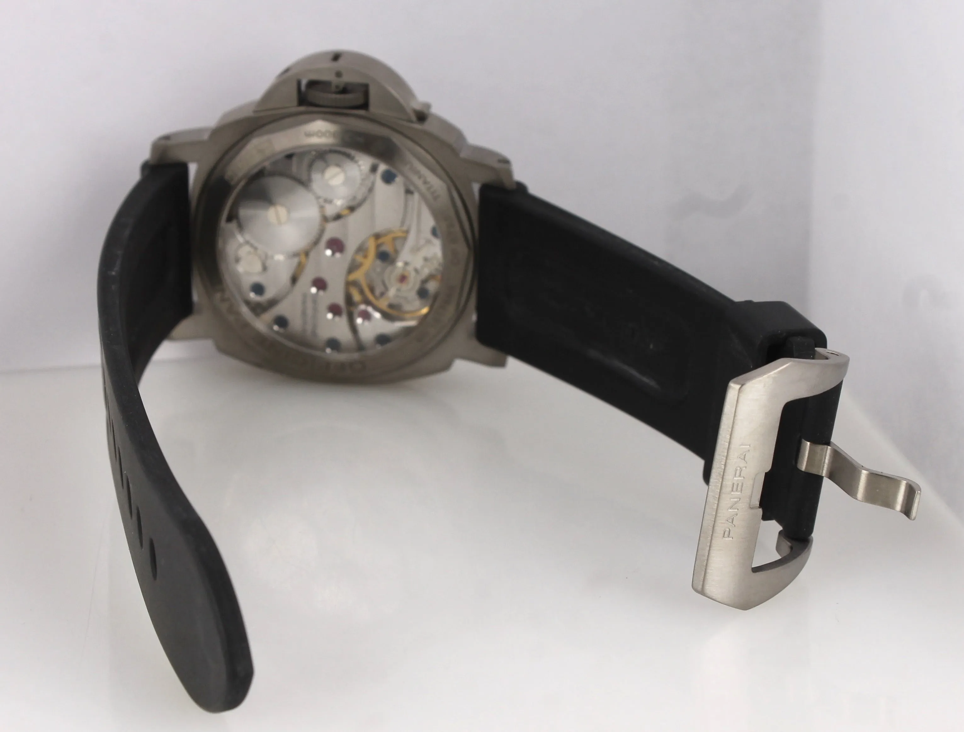 2012 Panerai PAM 177 44mm Luminor Marina Titanium Manual Rubber Watch PAM00177