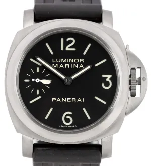 2012 Panerai PAM 177 44mm Luminor Marina Titanium Manual Rubber Watch PAM00177