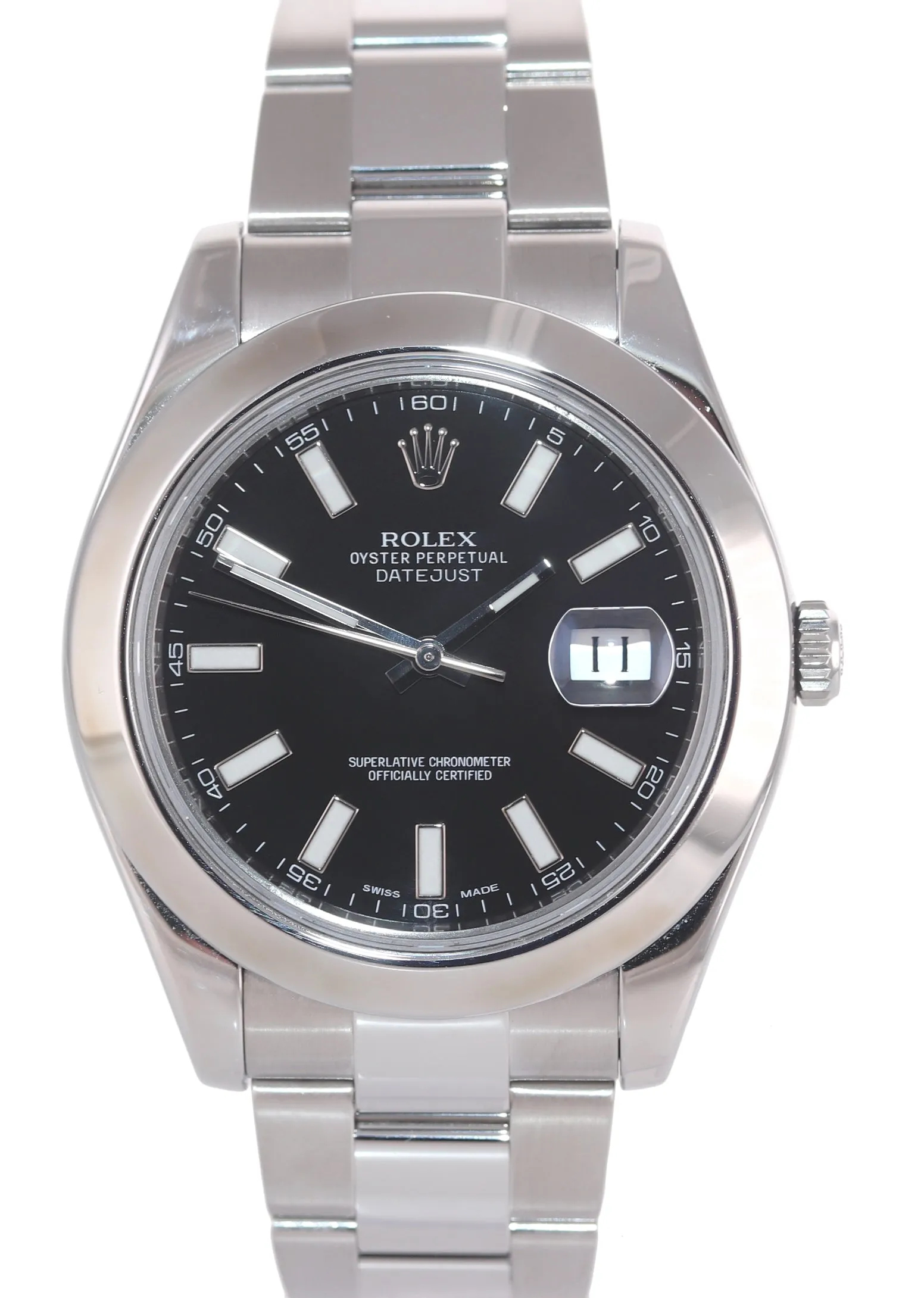 2015-2016 Rolex DateJust II 116300 Black Stick Stainless Steel 41mm Watch Box