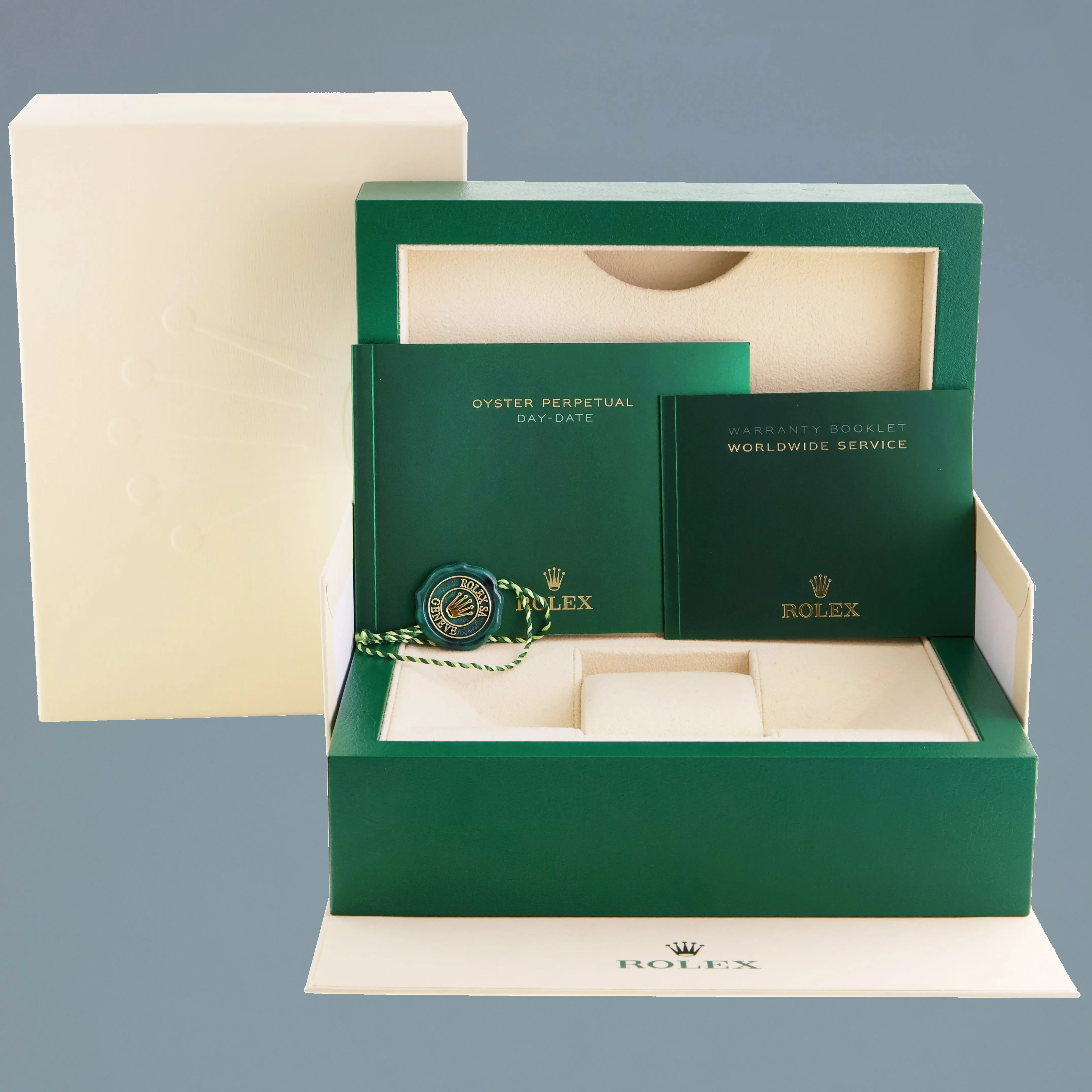 2015 MINT Rolex Day Date II 218239 White Gold 41mm President Black Roman Watch