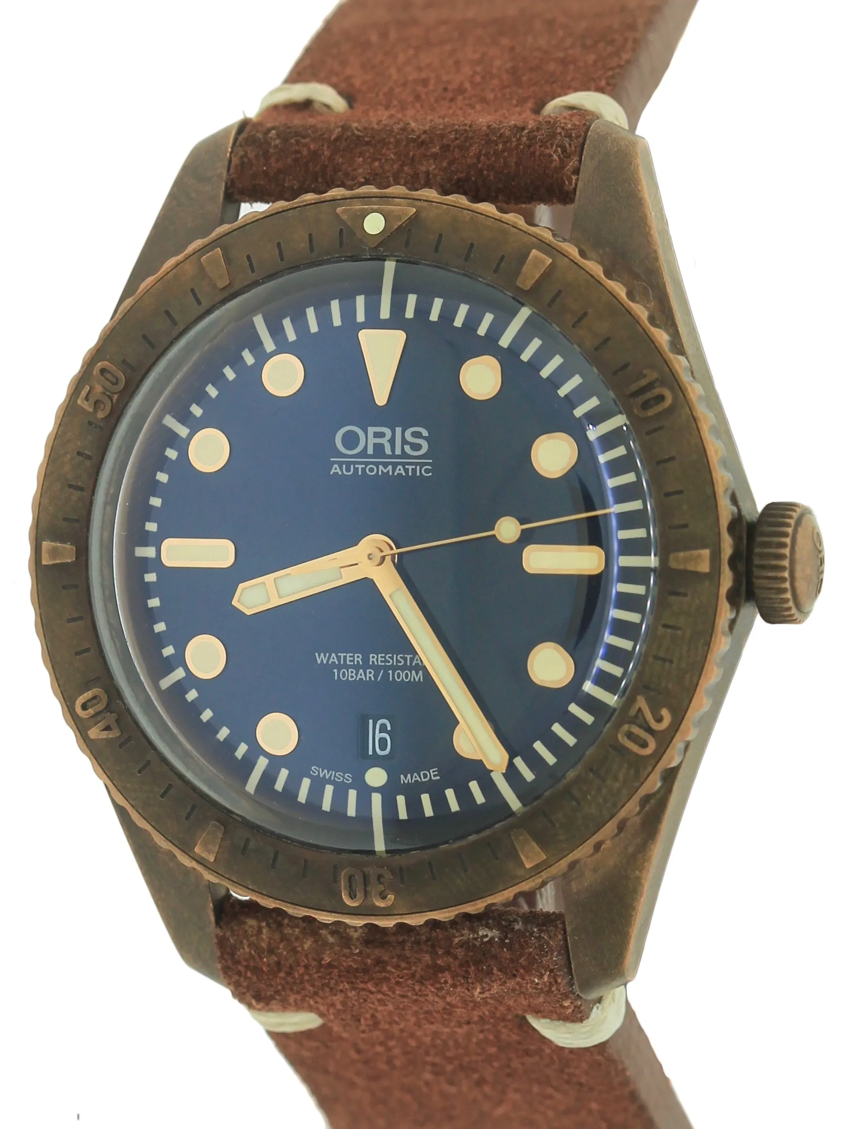2016 Oris Carl Brashear Limited Edition 42mm Bronze Dive Watch 01 733 7720 3185