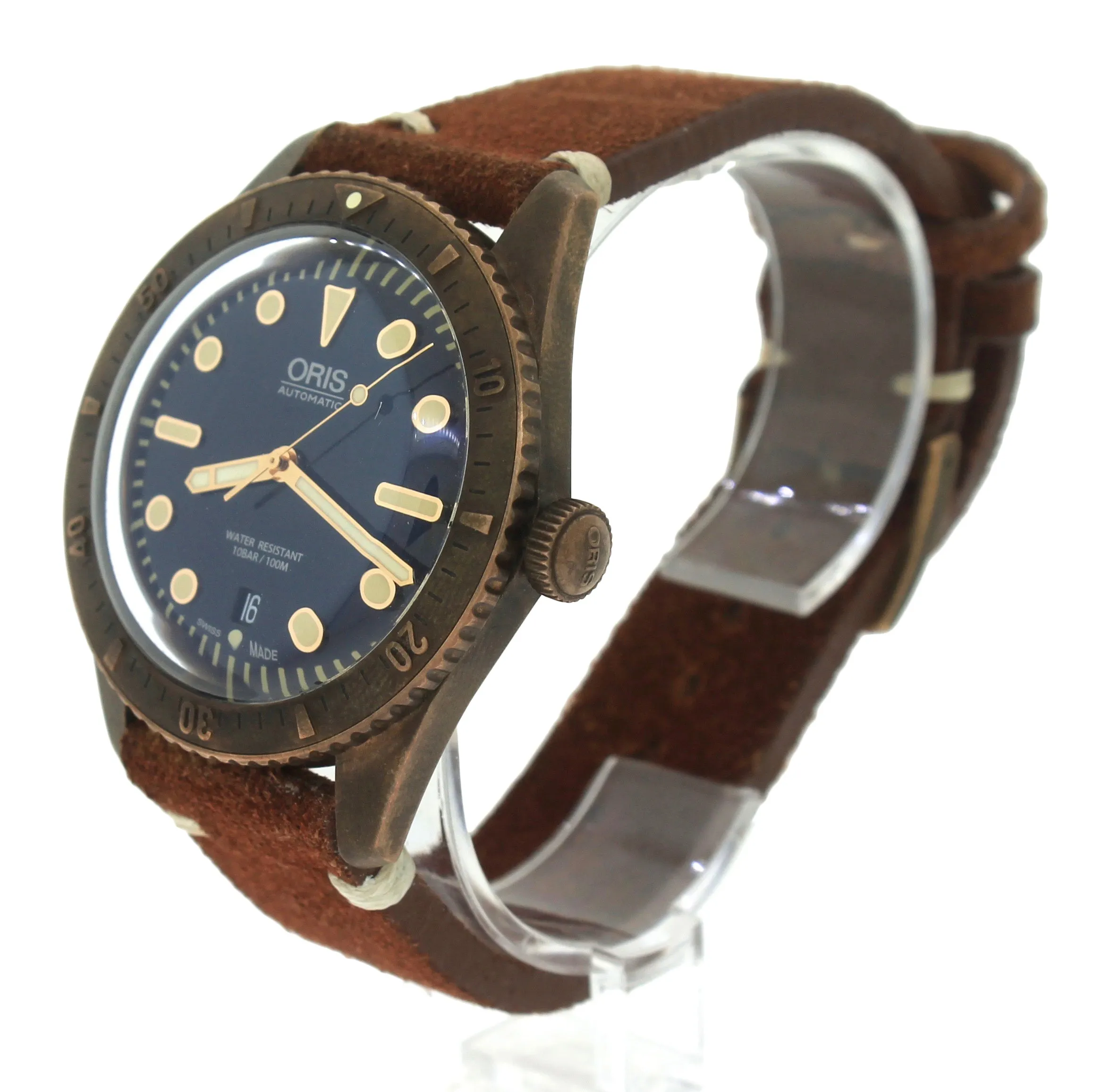 2016 Oris Carl Brashear Limited Edition 42mm Bronze Dive Watch 01 733 7720 3185